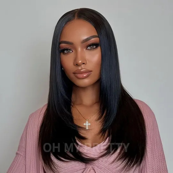 Glueless Layered Cut Straight 6x4 HD Lace Wear and Go Wigs