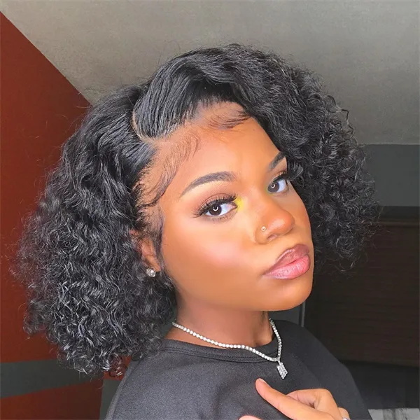 Kinky Curly Bob Wig 13x4 Lace Front Wig