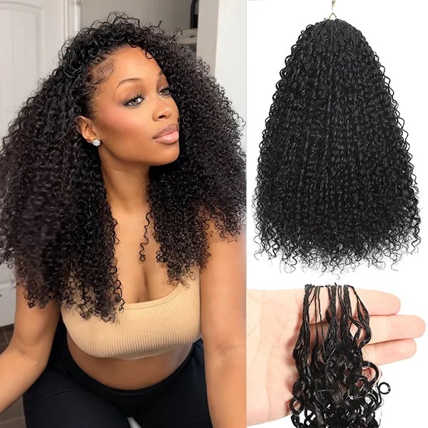 Kinky Curly Crochet Human Hair