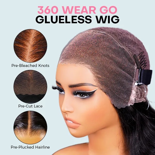 OhMyPretty 360 glueless wig