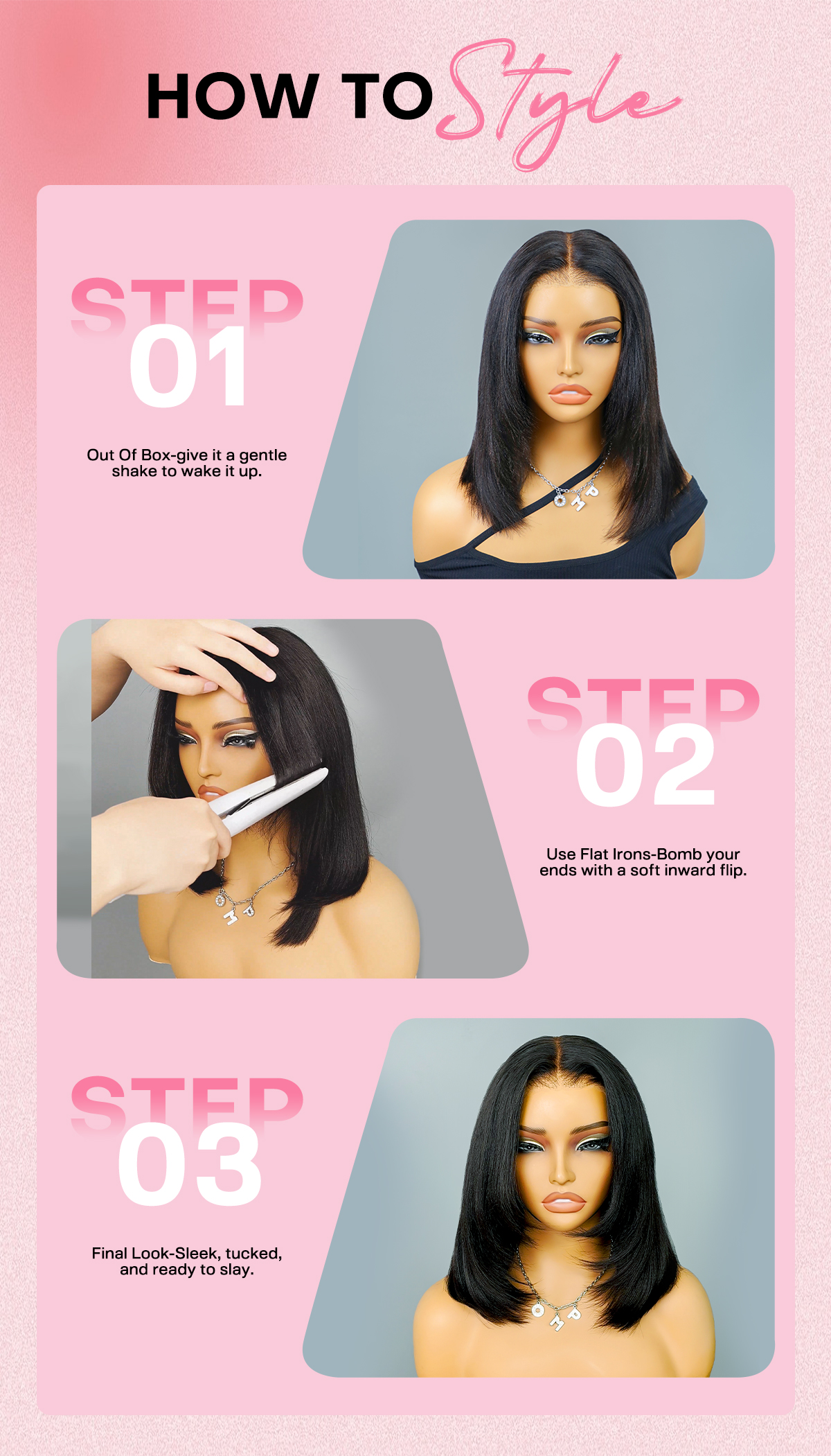 how to style yaki straight layered bob wigs wear and go glueless t part wigs