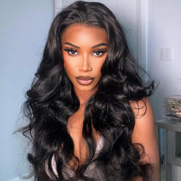 OhMyPretty Body Wave Wig 13x4 HD Lace Front Wig With Pre-plucked Edges