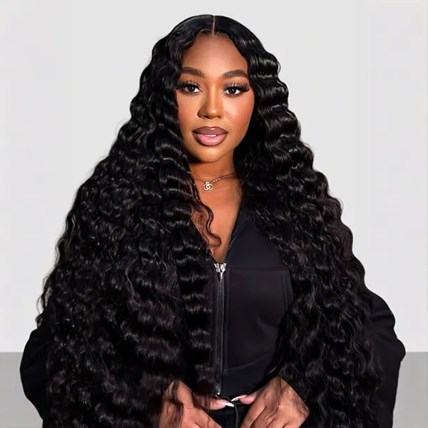 Deep Wave Human Hair Lace Front Wig