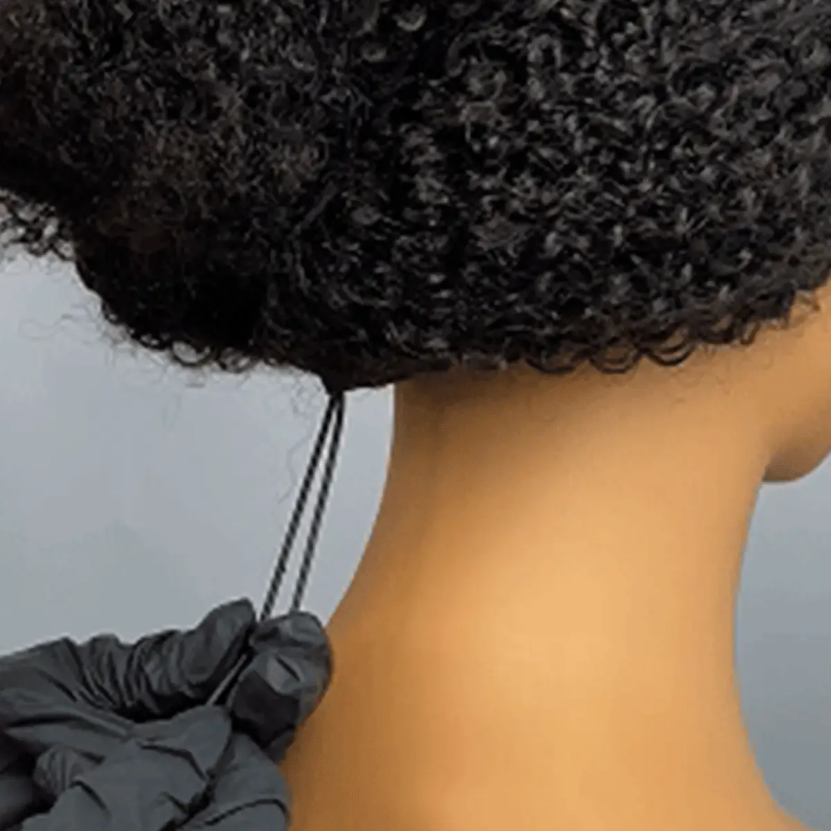 drawstring design of v part wig