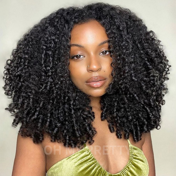 Half Wig Burmese Curly Bob Wig