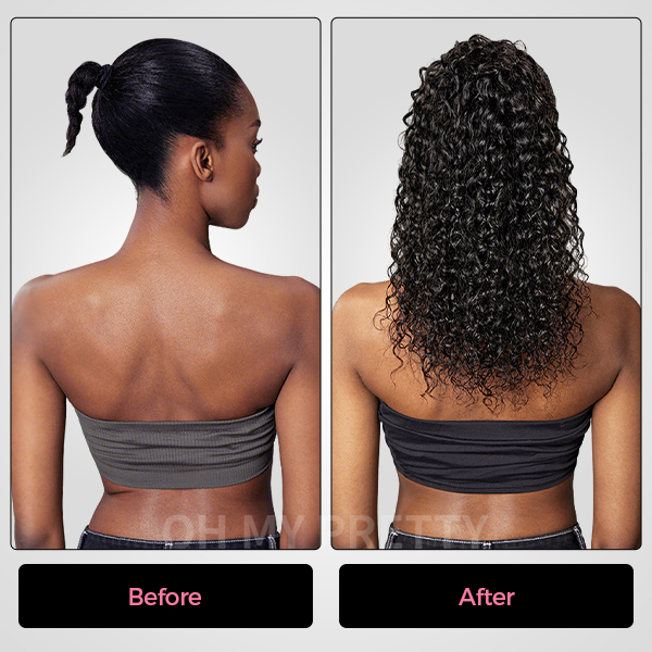 OhMyPretty Wear Go Half Wig 3 IN 1 Water W Flip Over Wig For Beginner ...