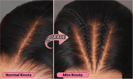 pre-bleached knots of Burmese curly m cap wig