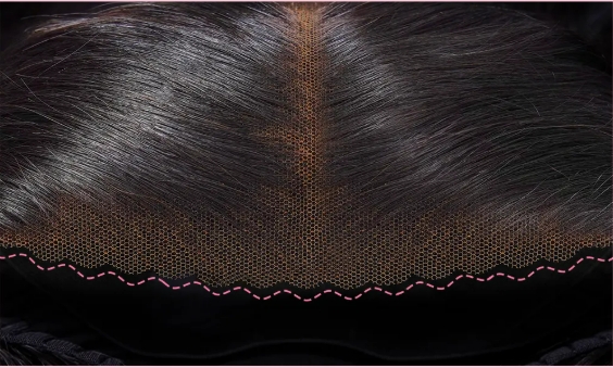 pre-cut lace of Burmese curly m cap wig