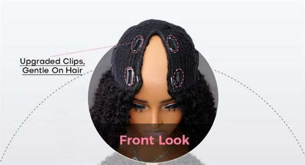 upgraded snag clips of v part wig for gentle and stable hold