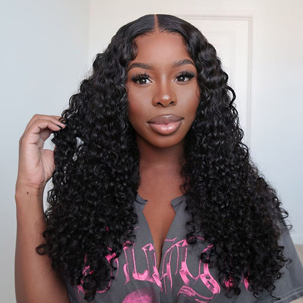 OhMyPretty Glueless Water Wave Wear Go 6X4 HD Lace Wig With Pre-plucked Edges