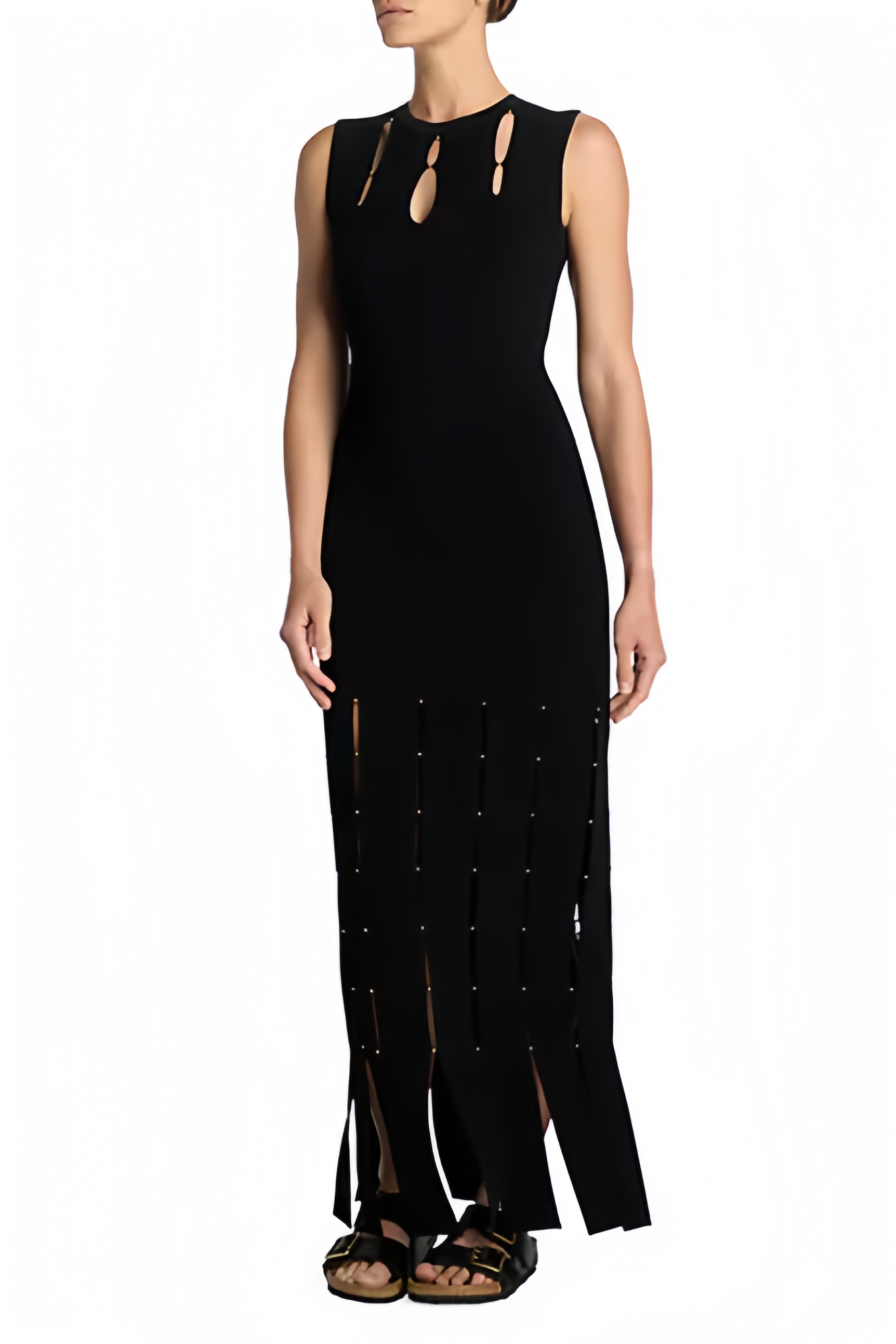 Freya Black Belted Metal Button Mini Dress
