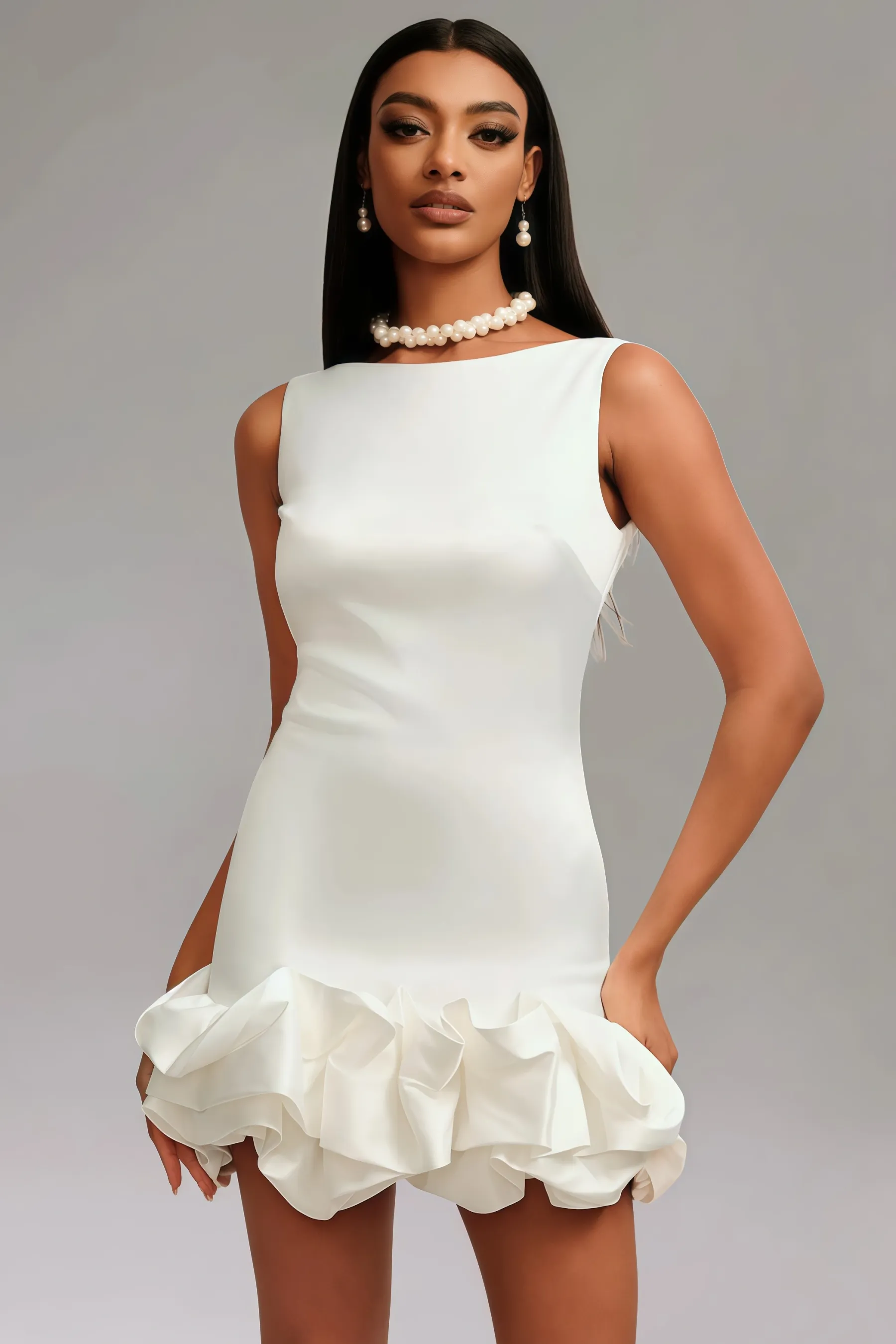 Ivy Slim Satin Mini Dress
