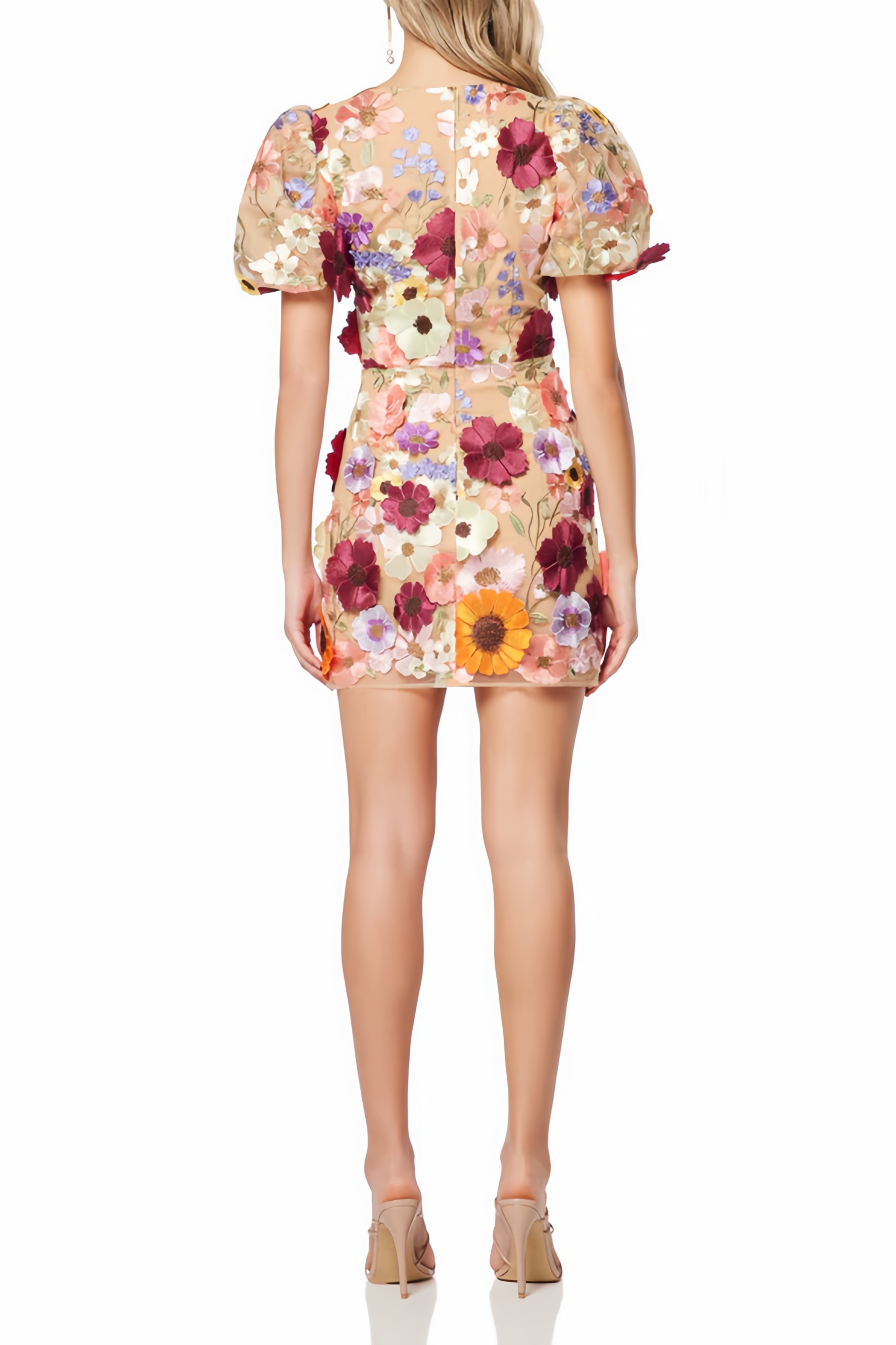 Yara V-neck 3D Printed Mini Dress