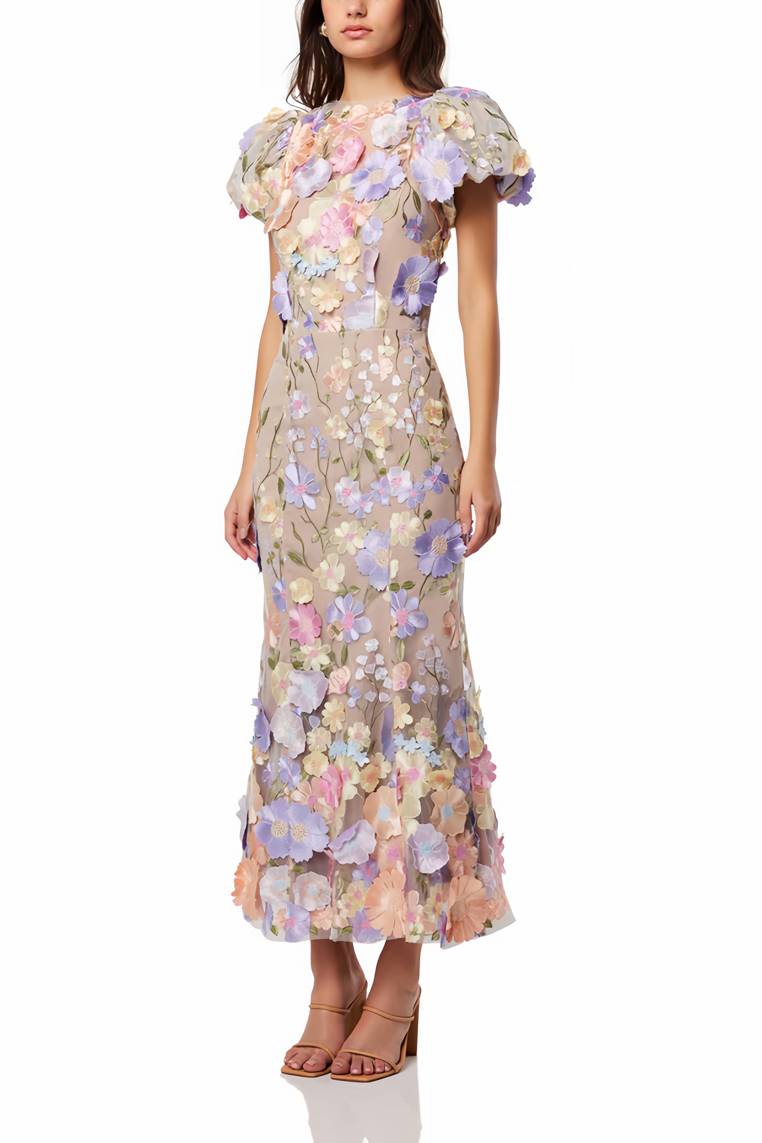 Verity 3D Lace Maxi Dress