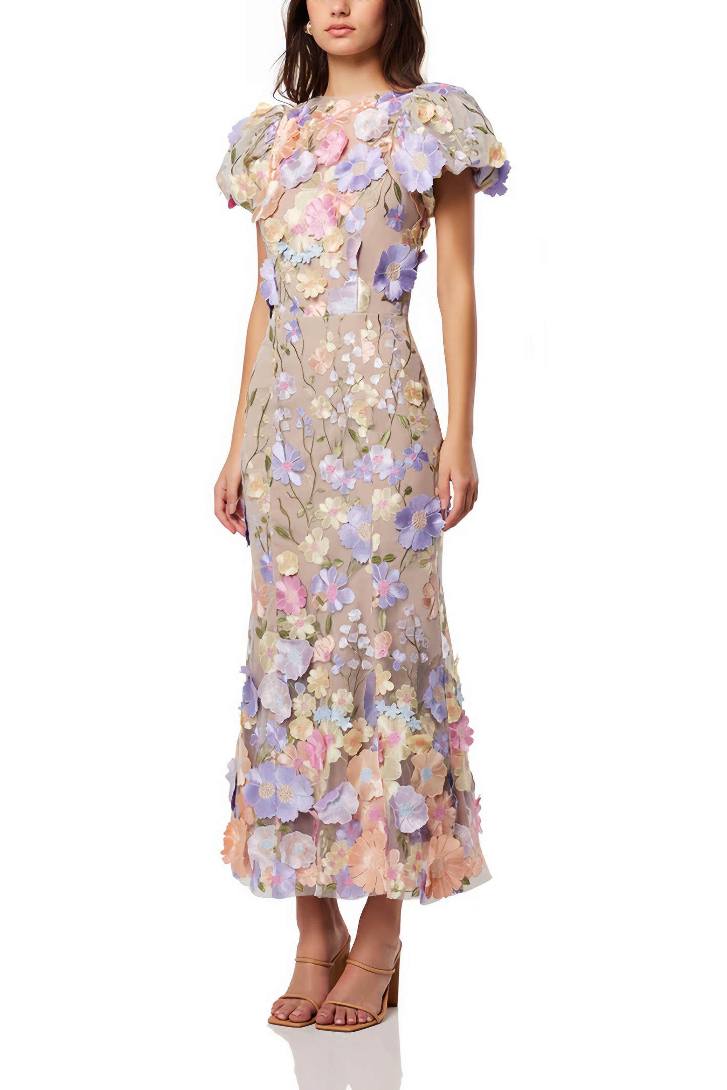 Verity 3D Lace Maxi Dress
