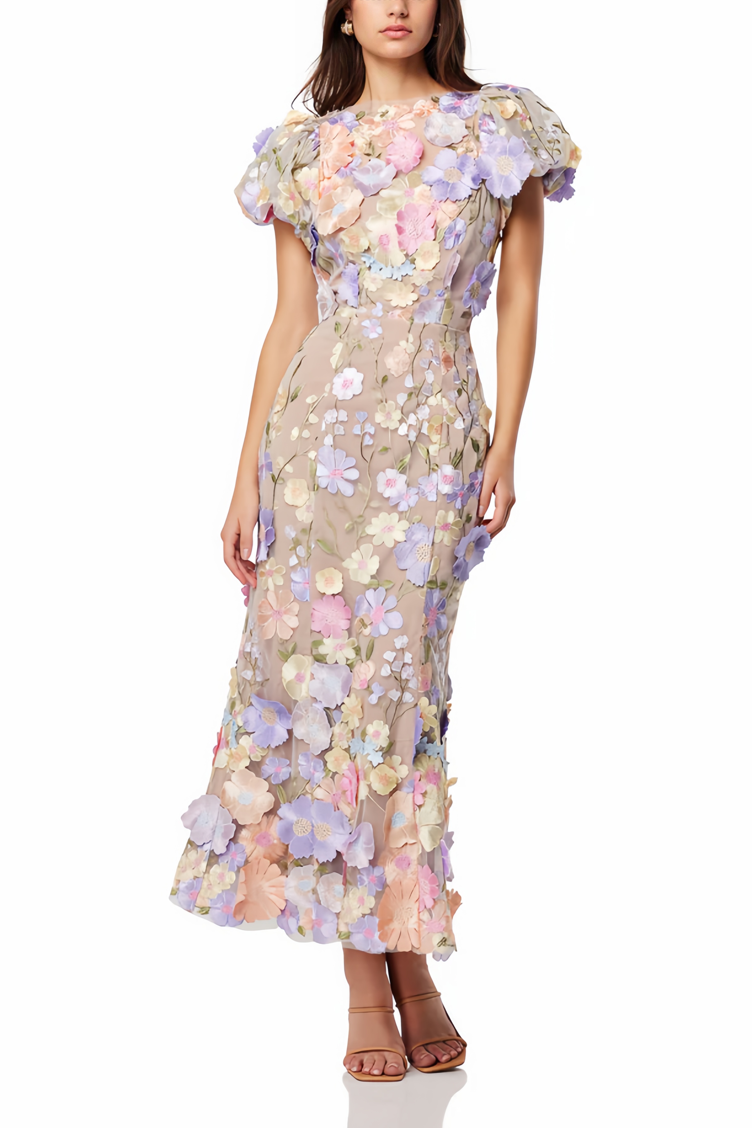 Verity 3D Lace Maxi Dress
