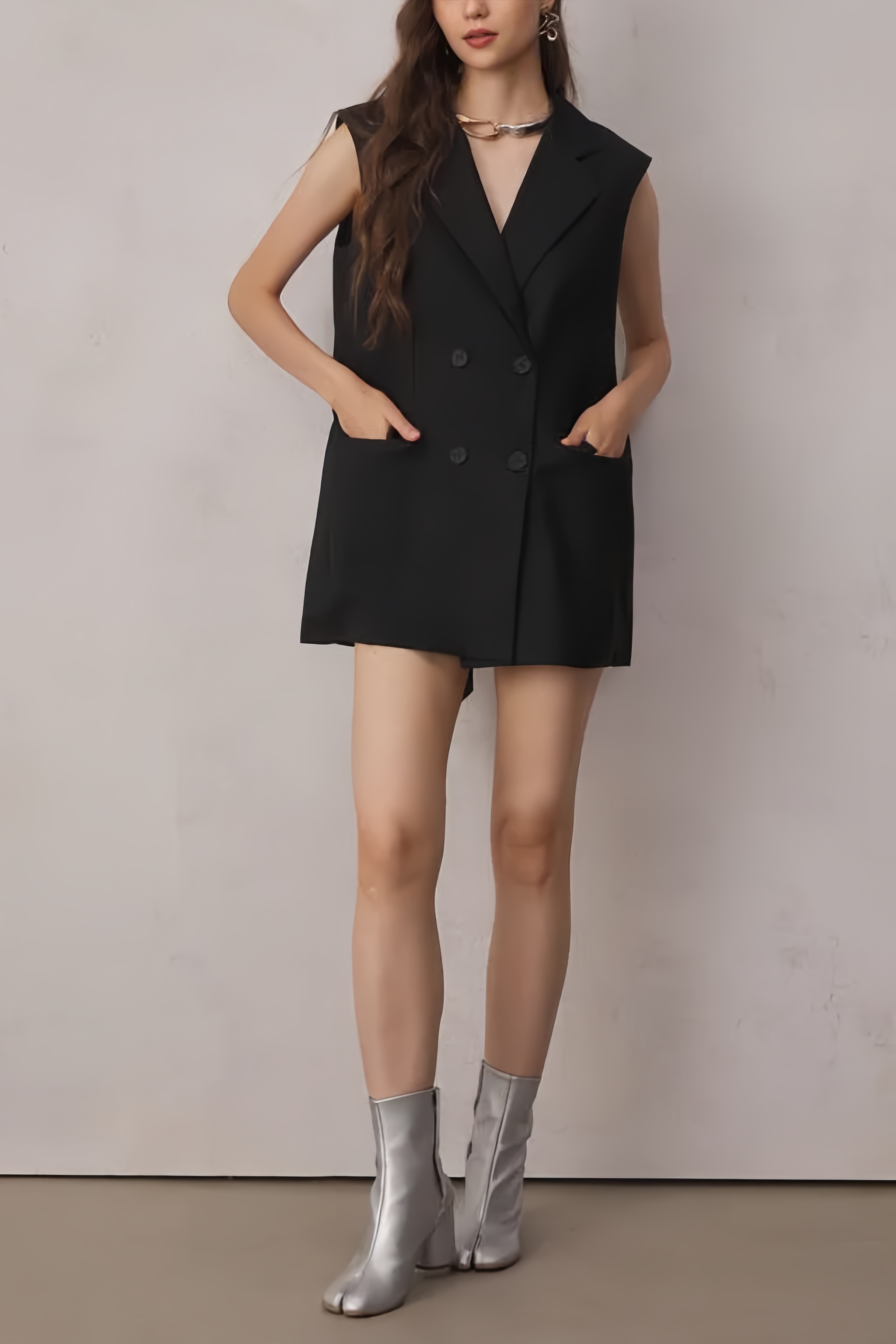 Wisteria Bow Backless Sleeveless Mini Dress