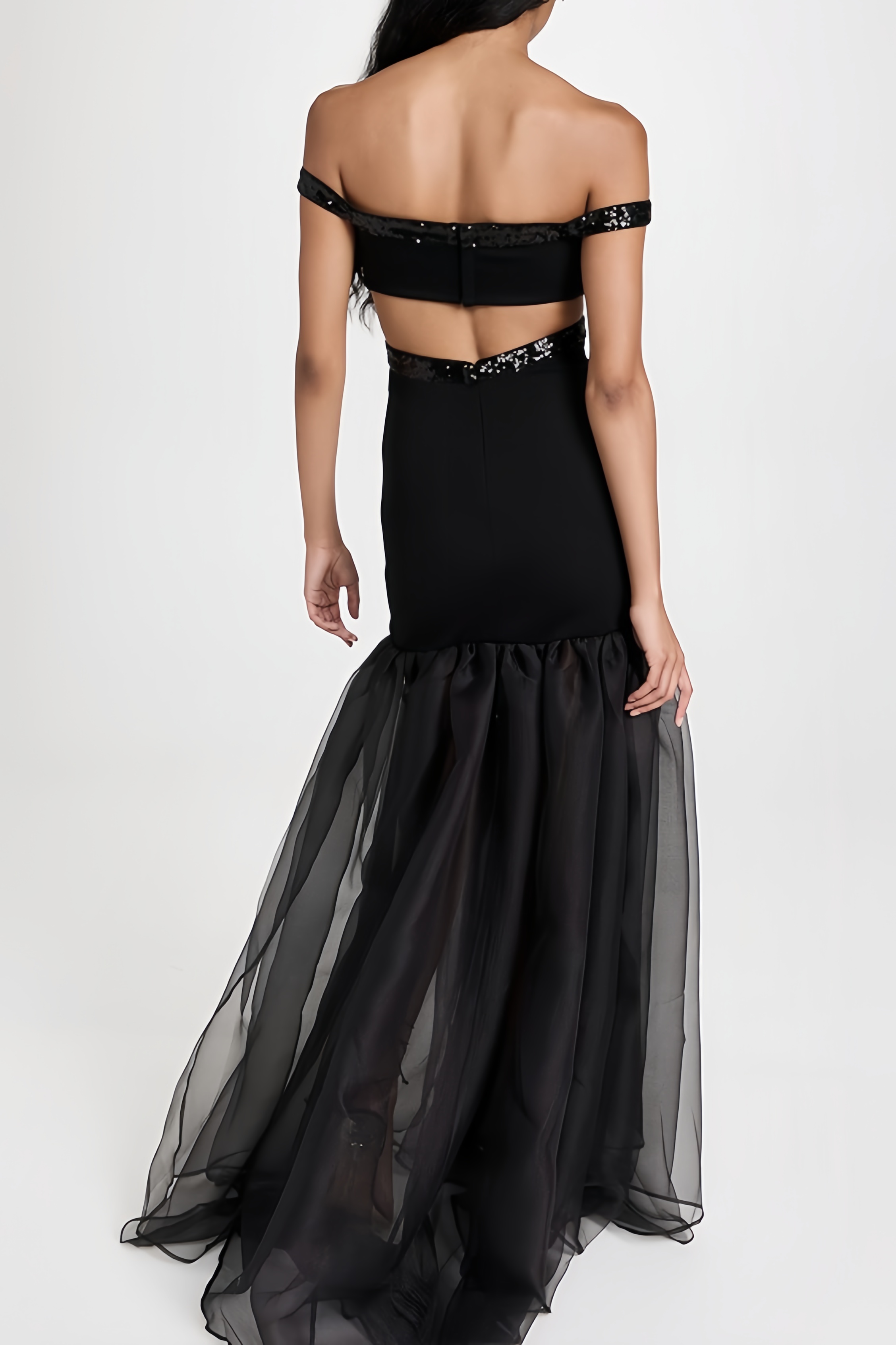 Rivka Sequined Ponte Maxi Dress