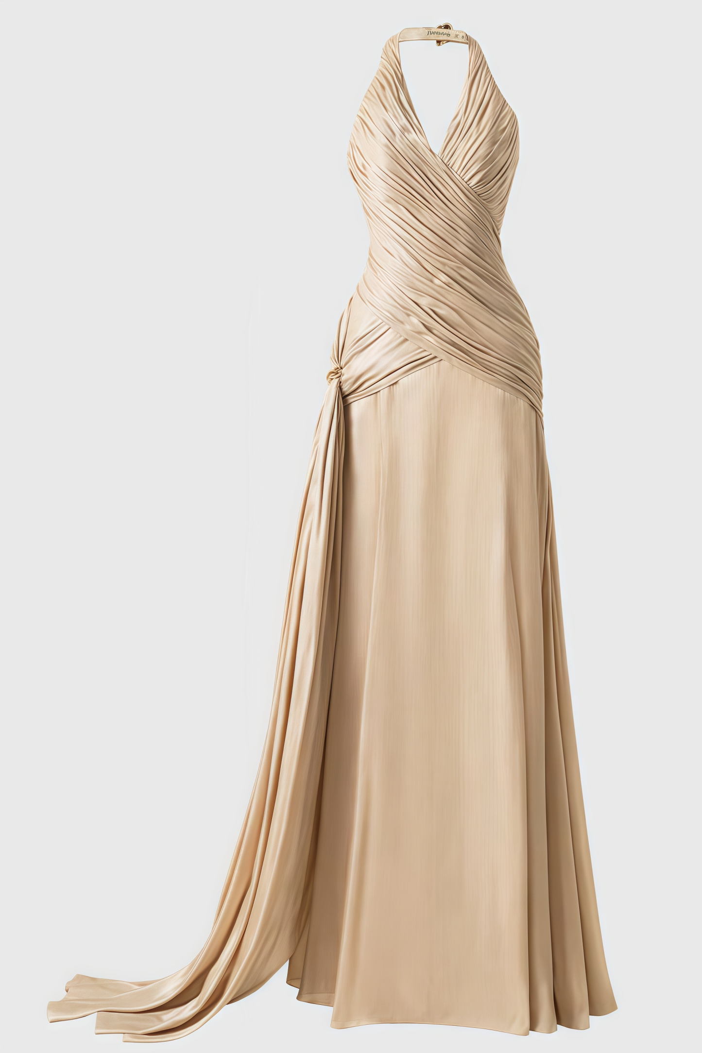 Pavoty Halter Neck High Waist Maxi Dress