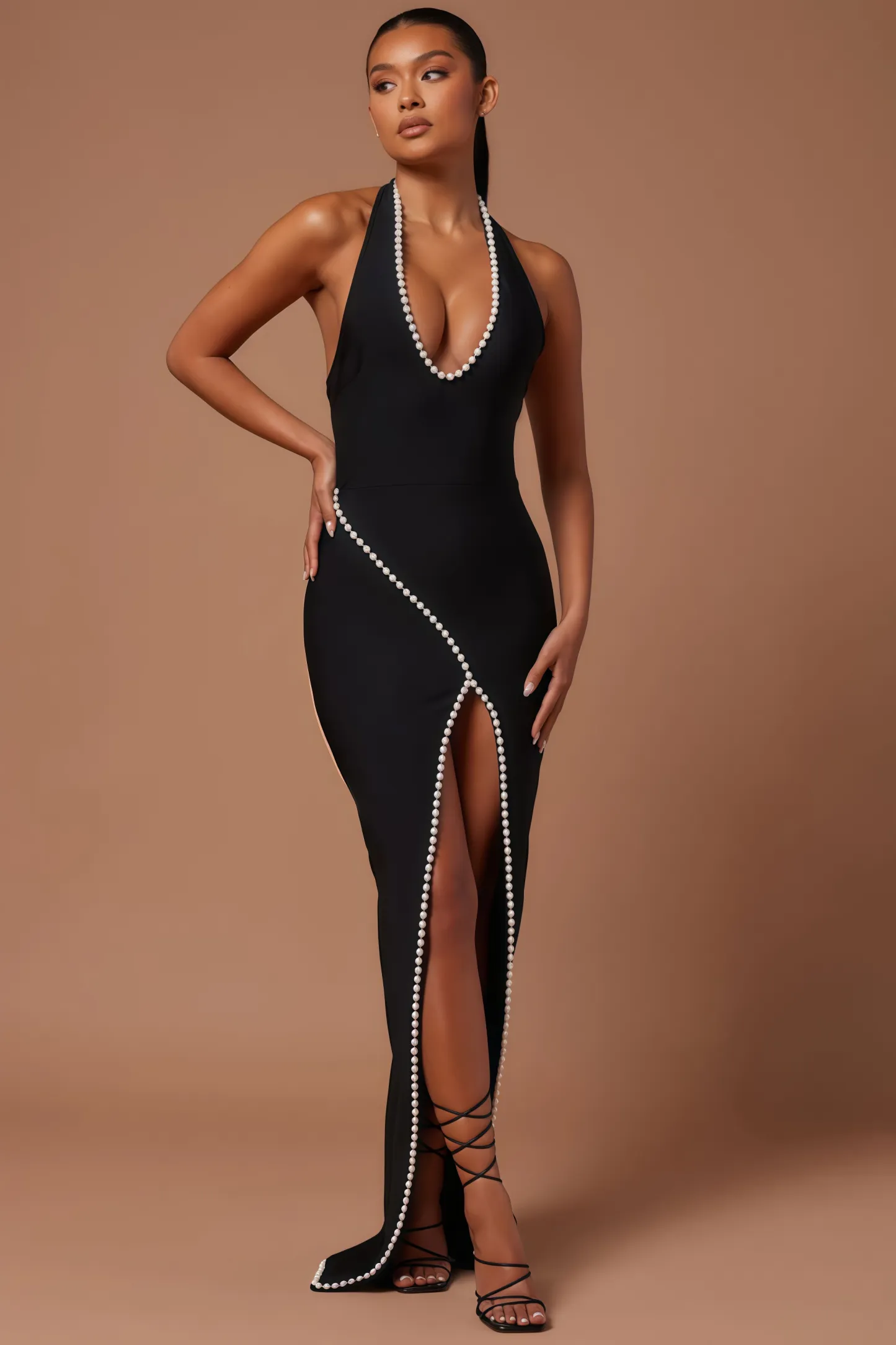 Dorian Embellished Bandage Maxi Dress