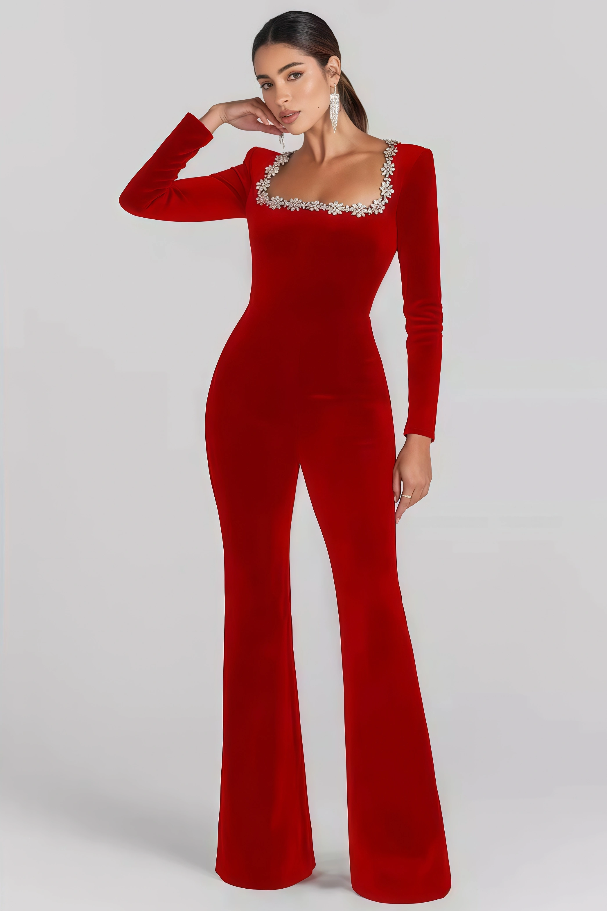 Emma Studded Bandage Jumpsuit