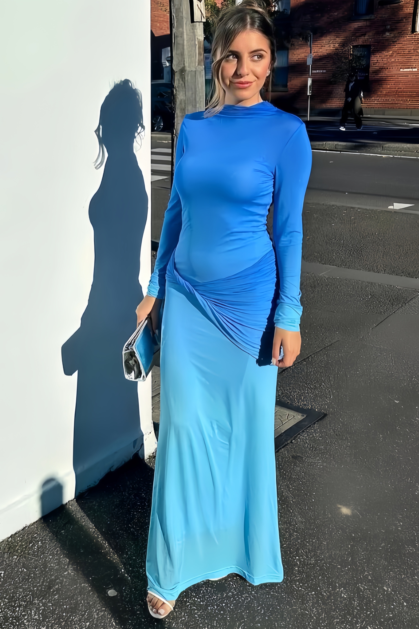 Zari Twisted Gradient Maxi Dress