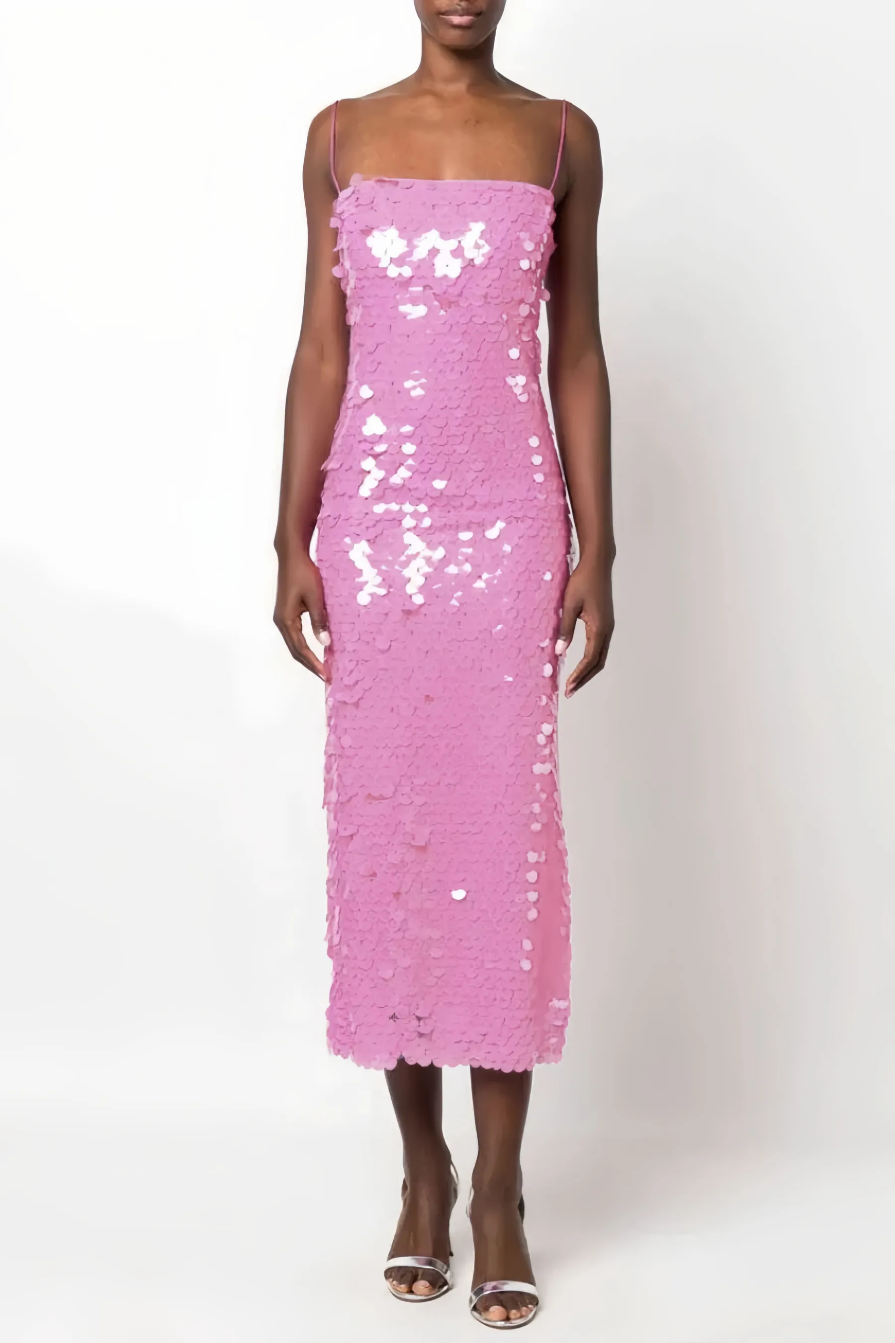 Naku Sequin Off-Shoulder Midi Dress