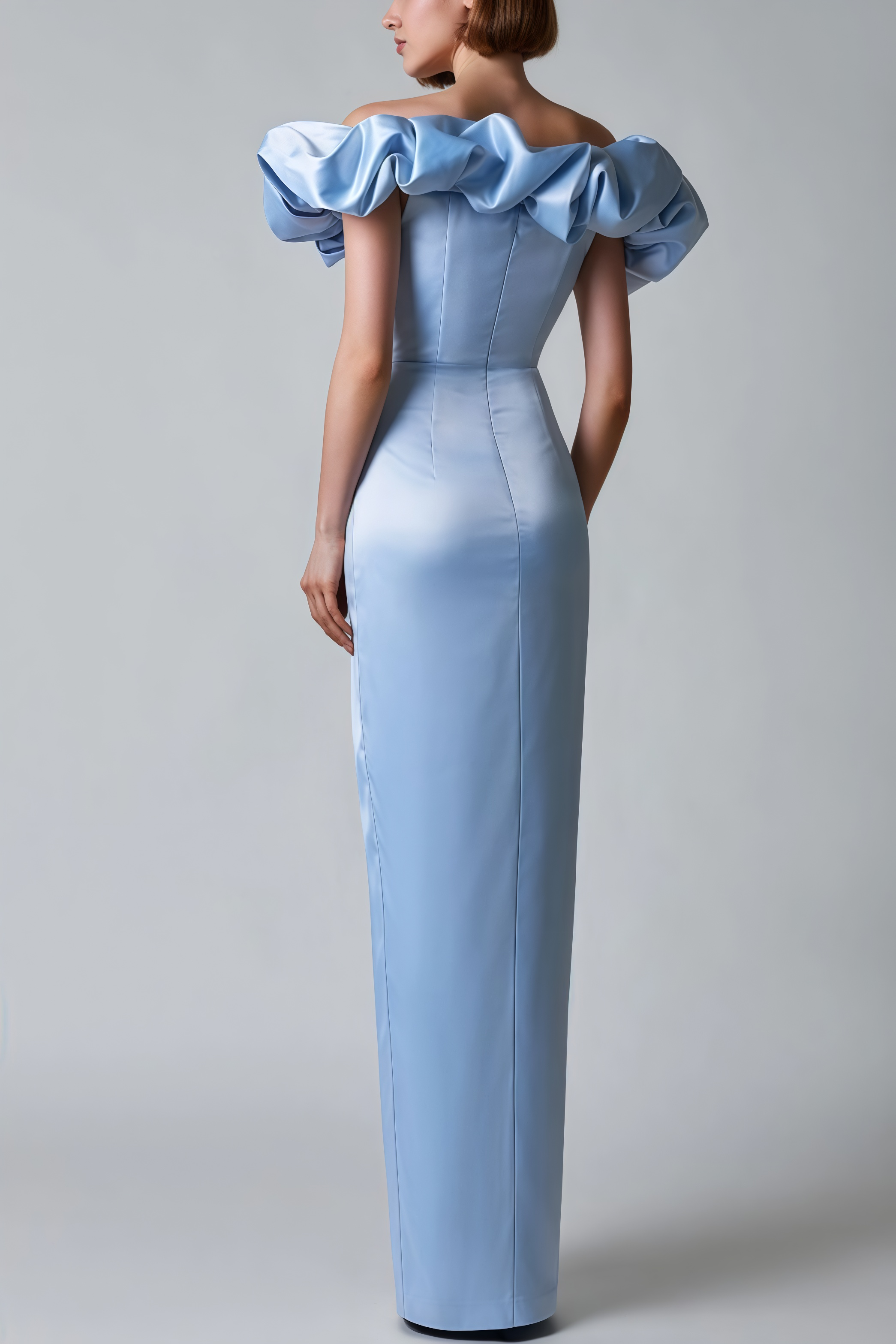 Ardend Off-Shoulder Ruffle Split Maxi Dress