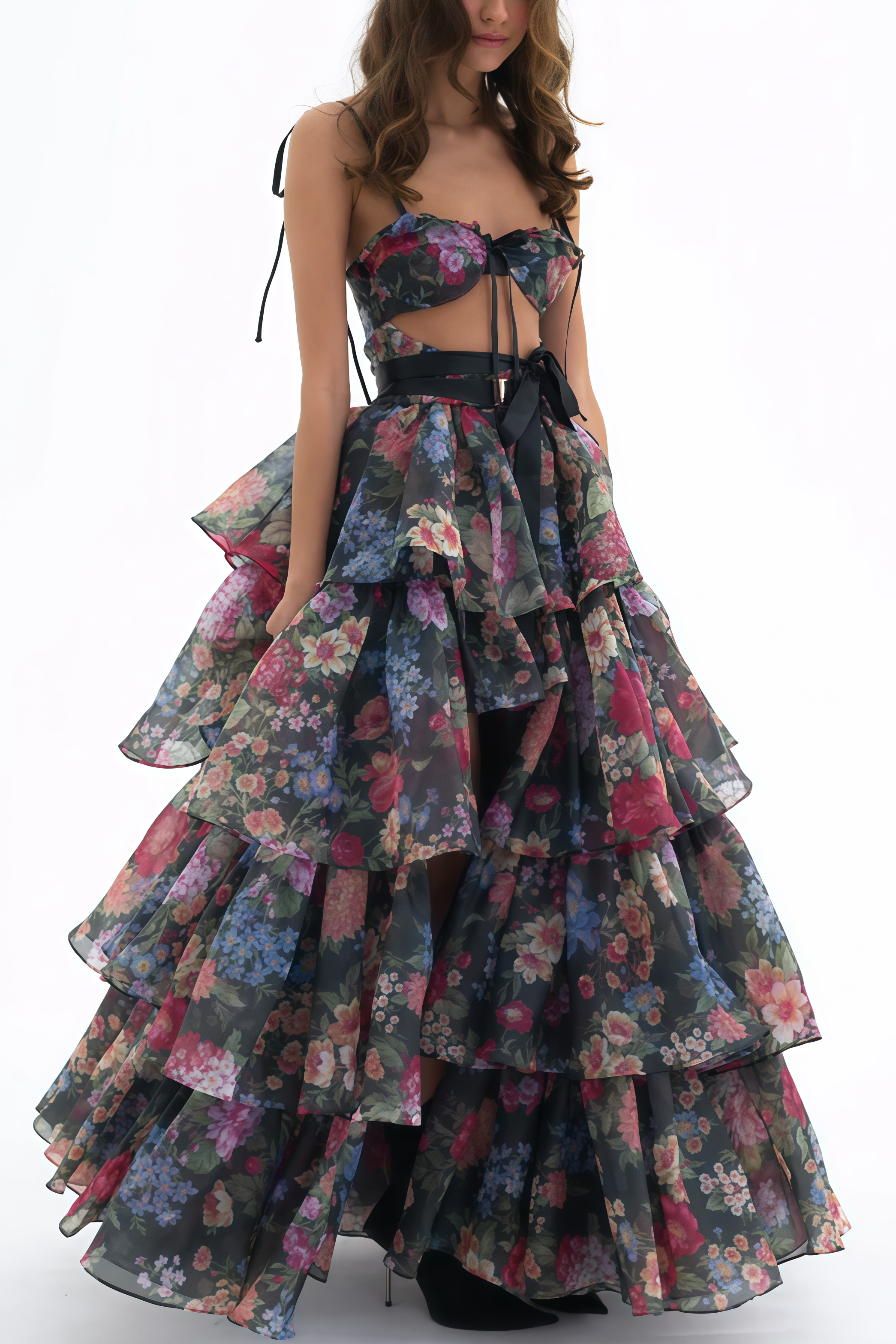 Jary Strapless Floral Maxi Dress