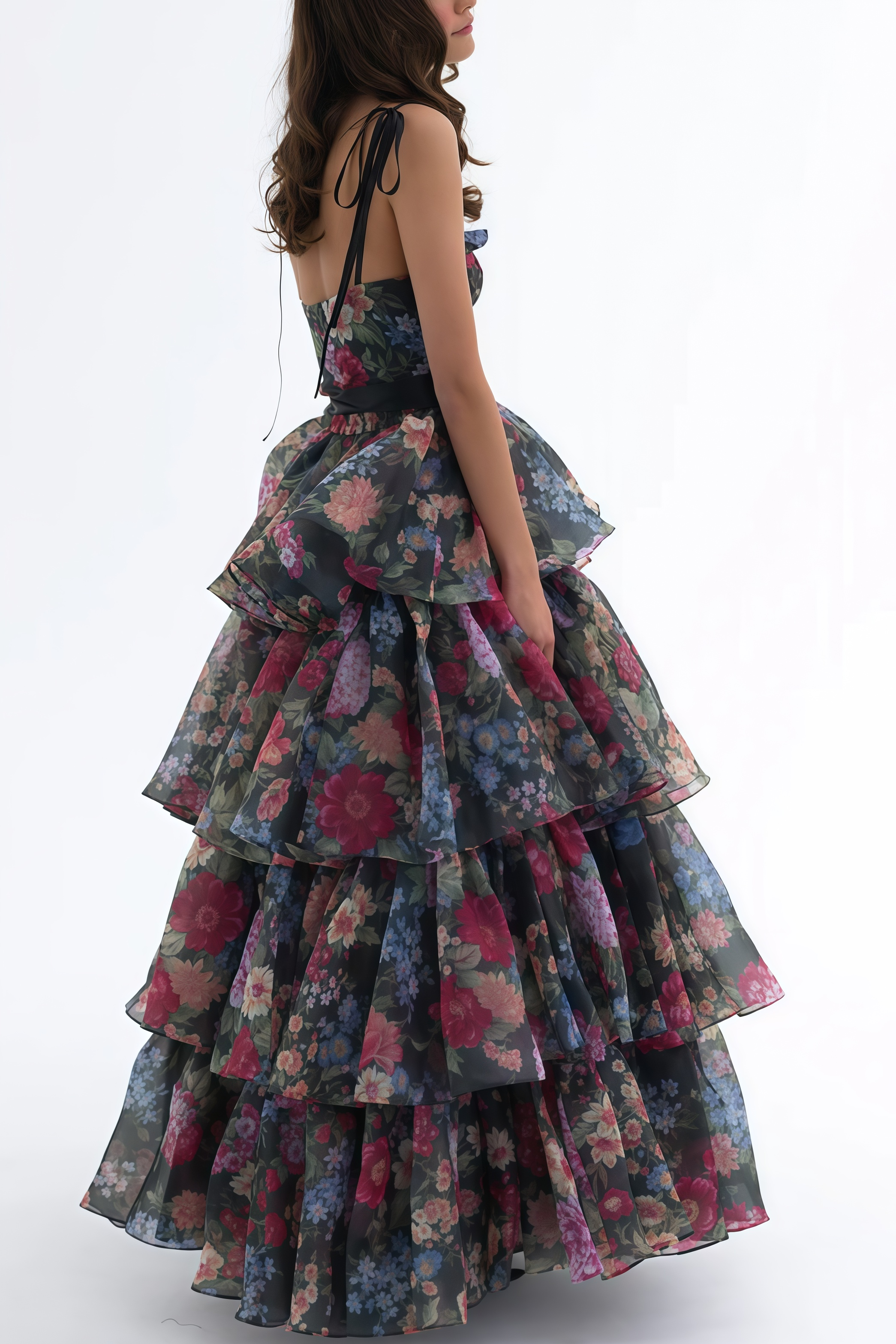 Jary Strapless Floral Maxi Dress