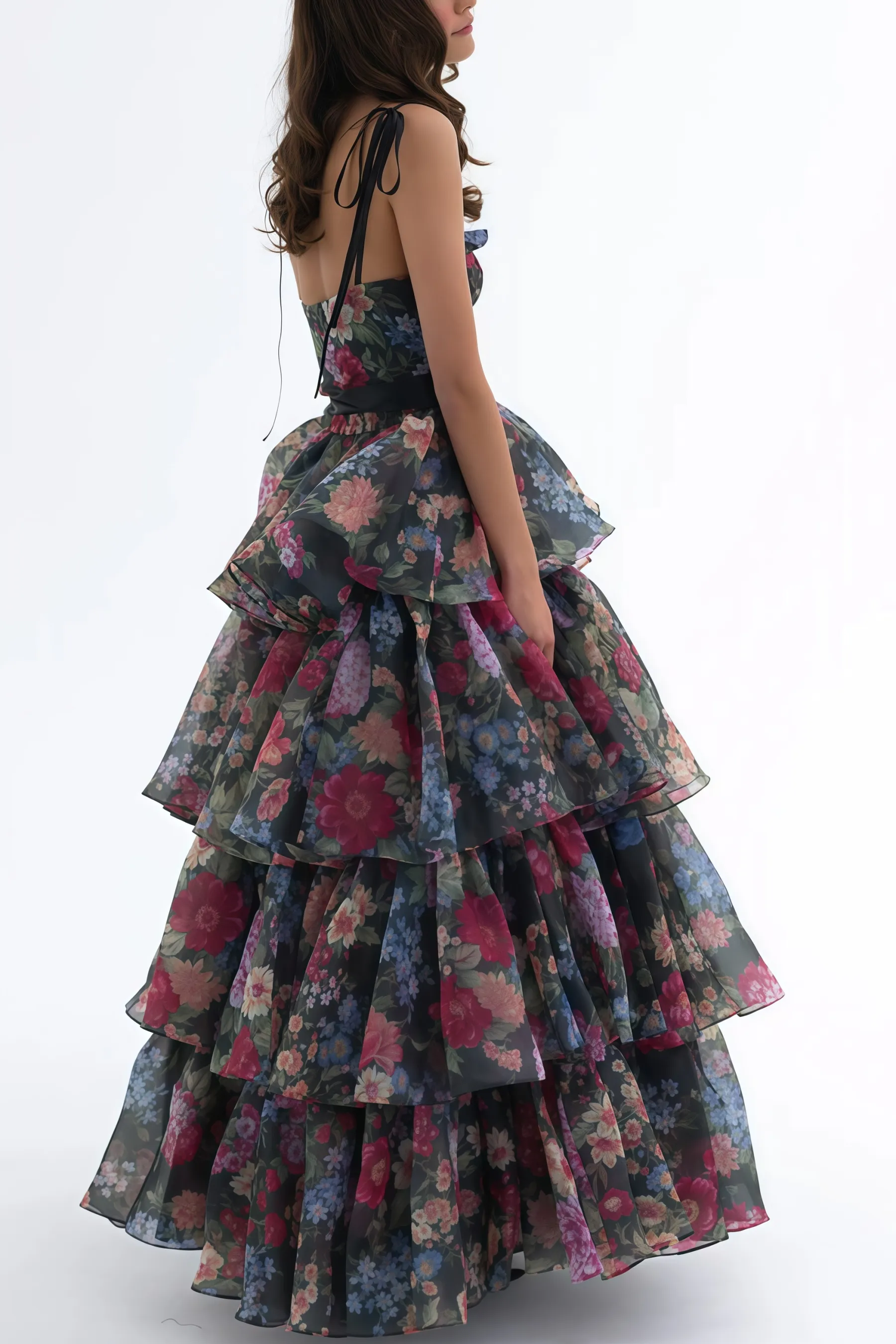 Jary Strapless Floral Maxi Dress