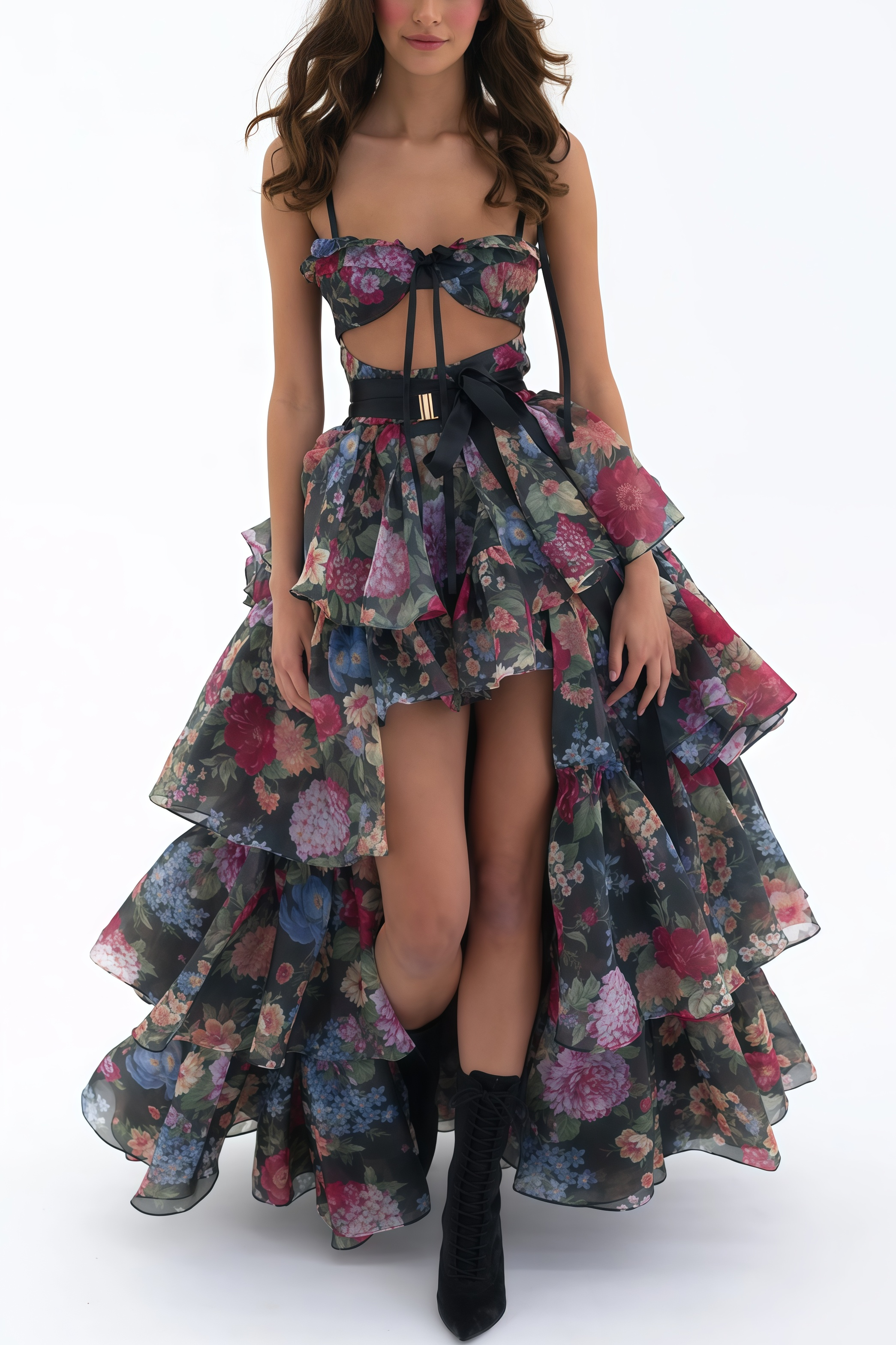Jary Strapless Floral Maxi Dress