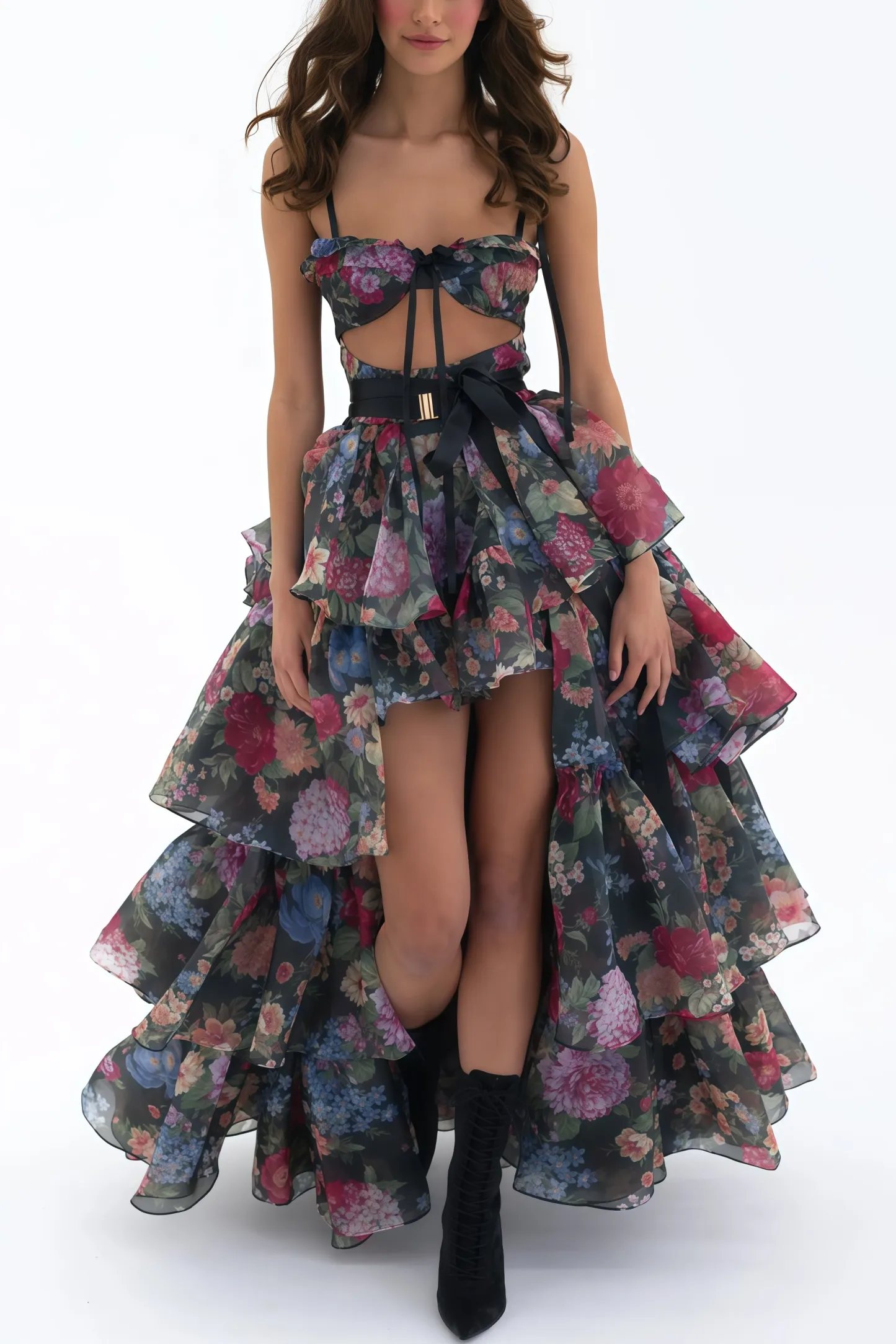 Jary Strapless Floral Maxi Dress