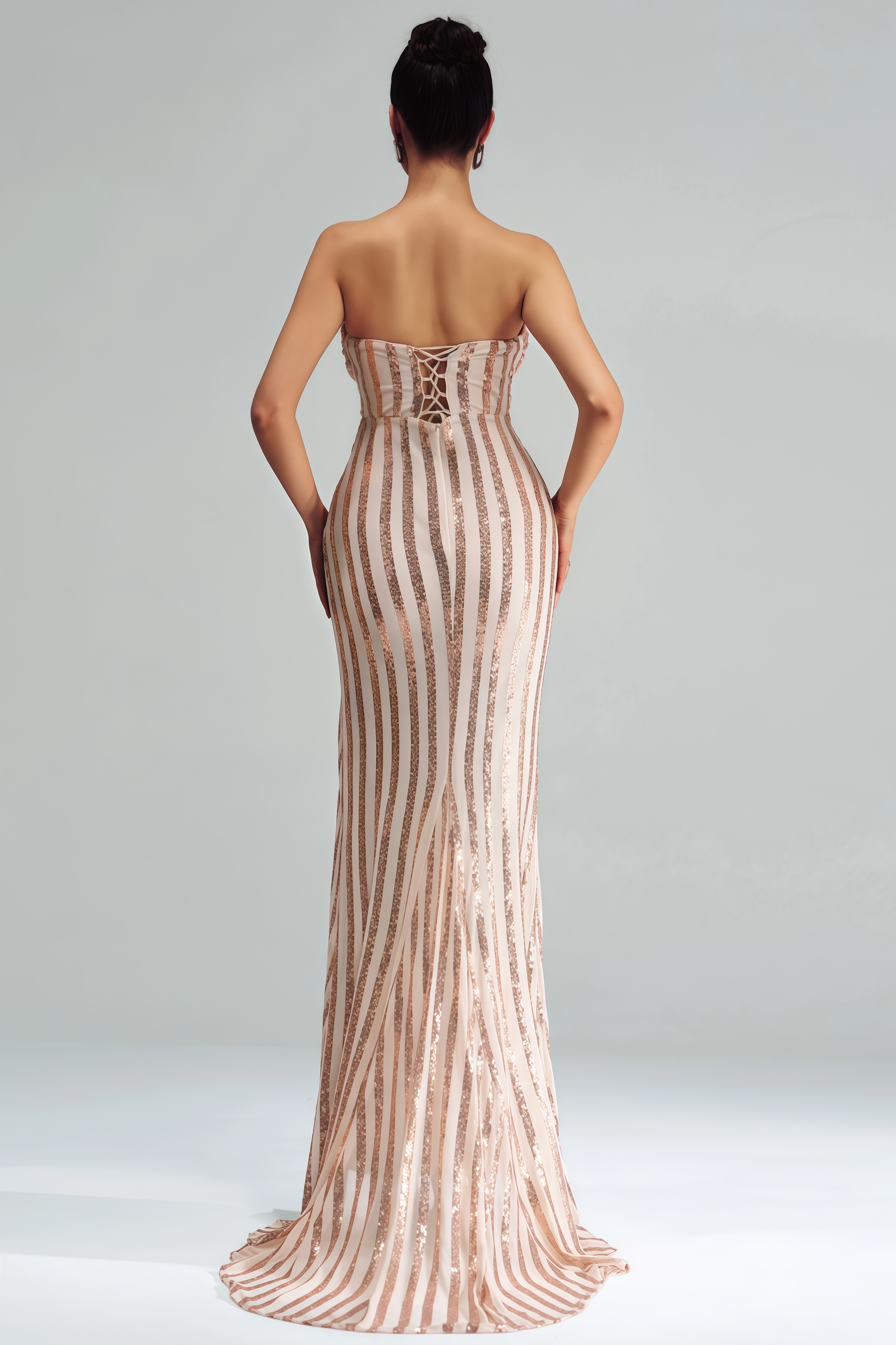 Albie Sheath Sequin Slit Maxi Dress
