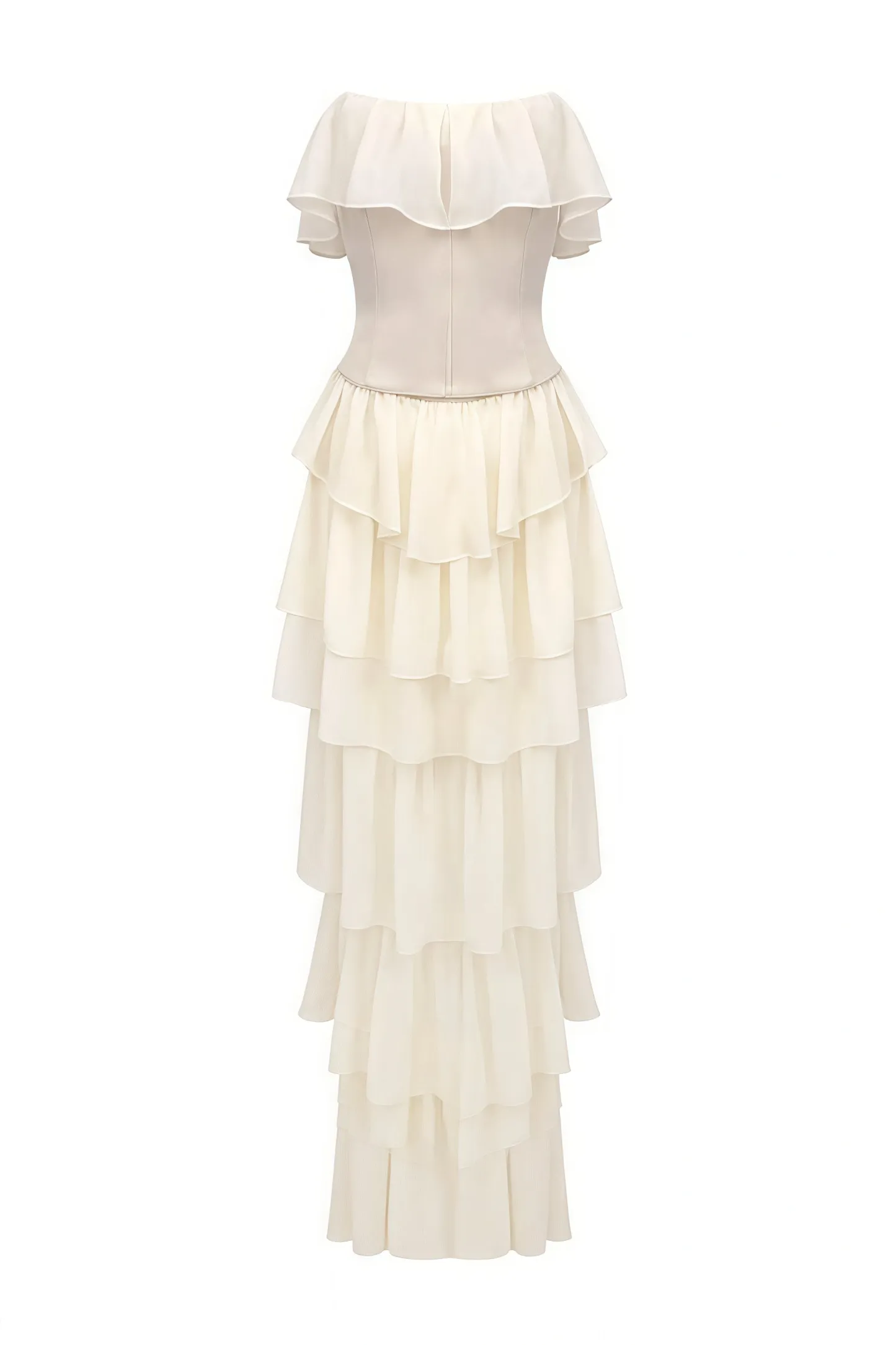 Mirae Apricot Off Shoulder Maxi Dress