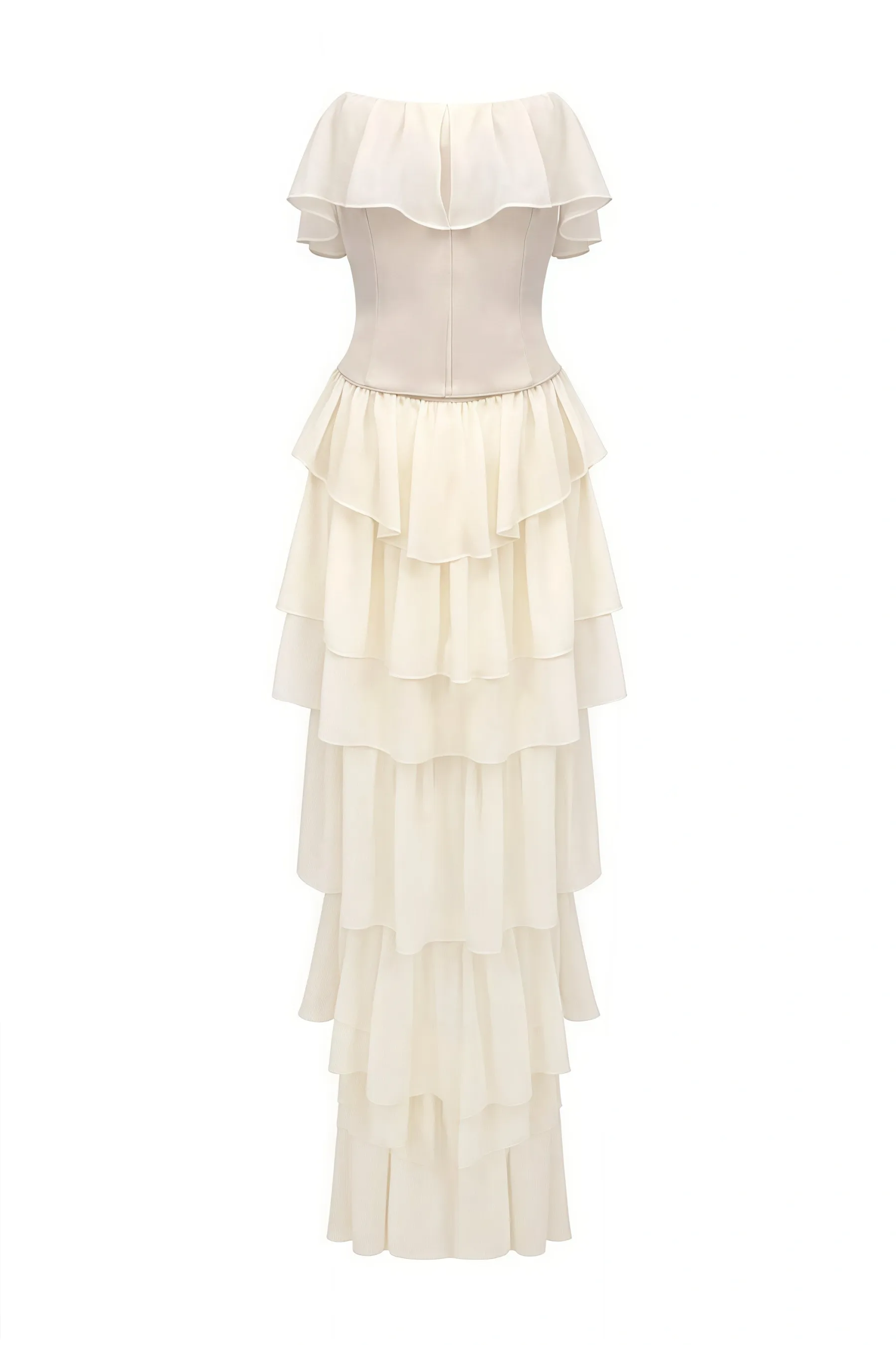 Mirae Apricot Off Shoulder Maxi Dress