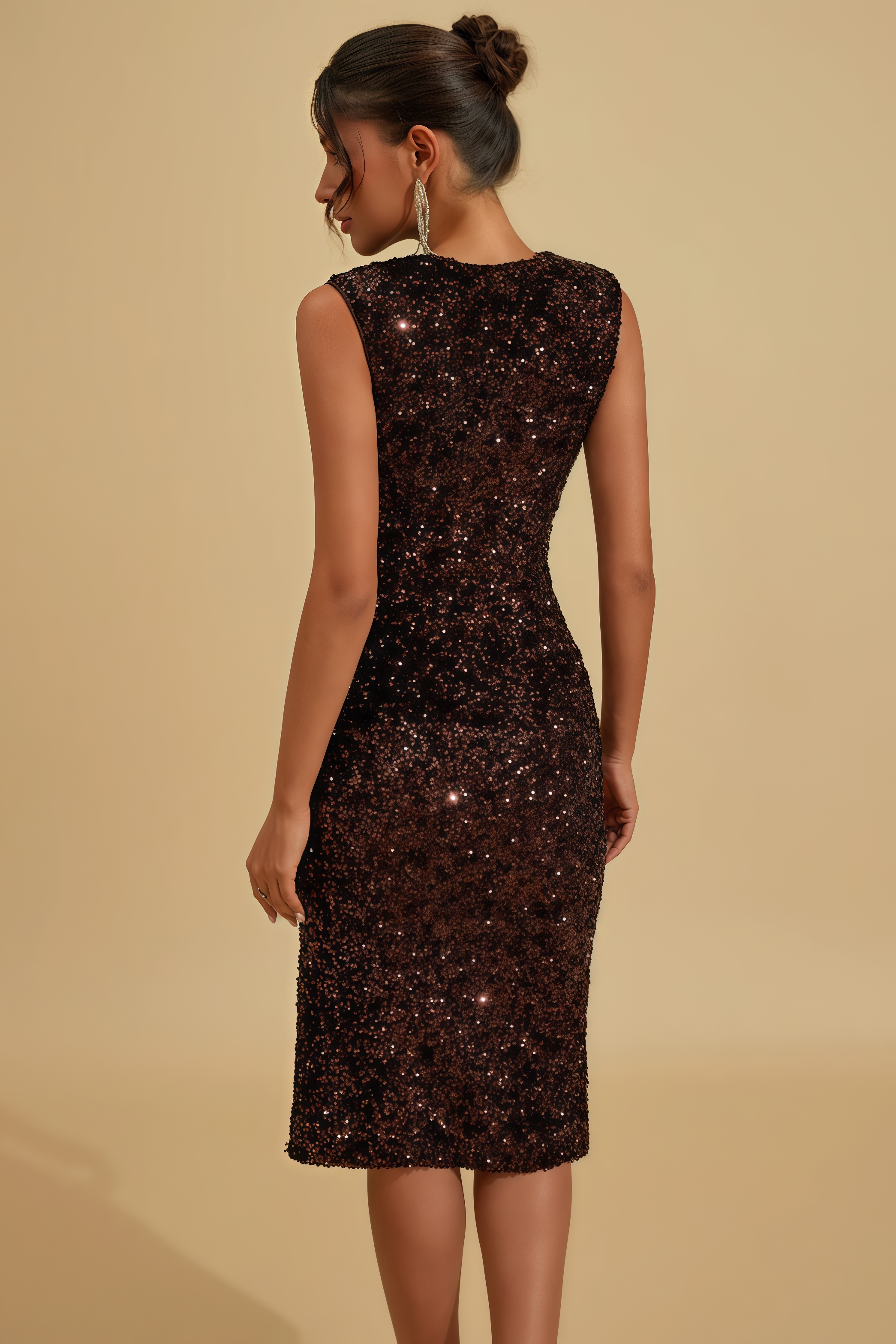 Ansel Midnight Luxe Sequin Midi Dress