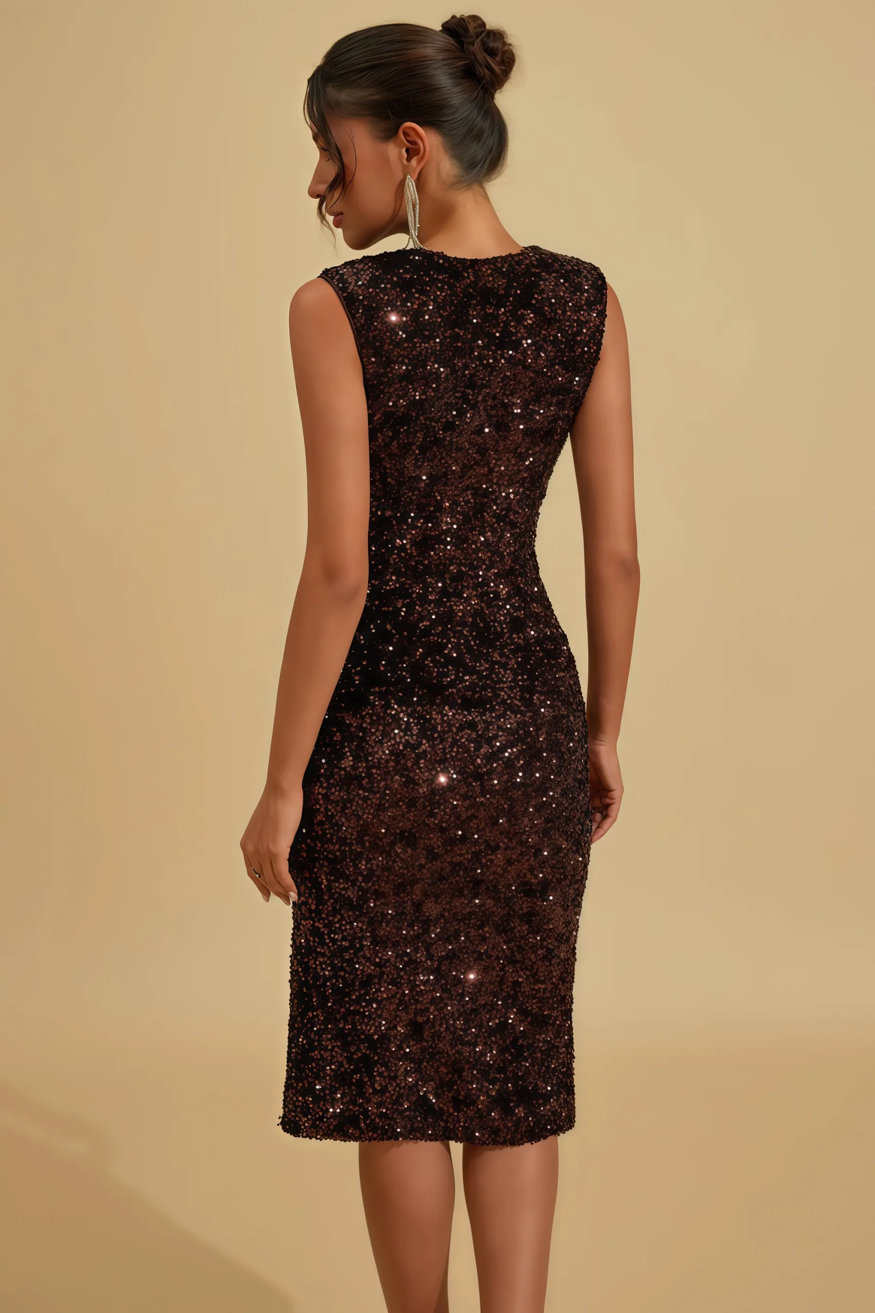 Ansel Midnight Luxe Sequin Midi Dress