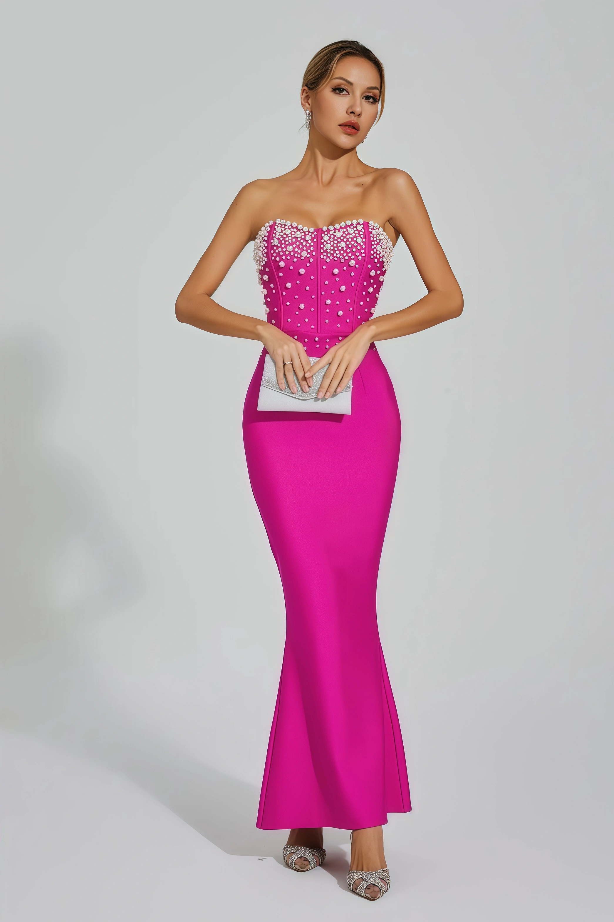 Romia Beaded Bandage Maxi Dress