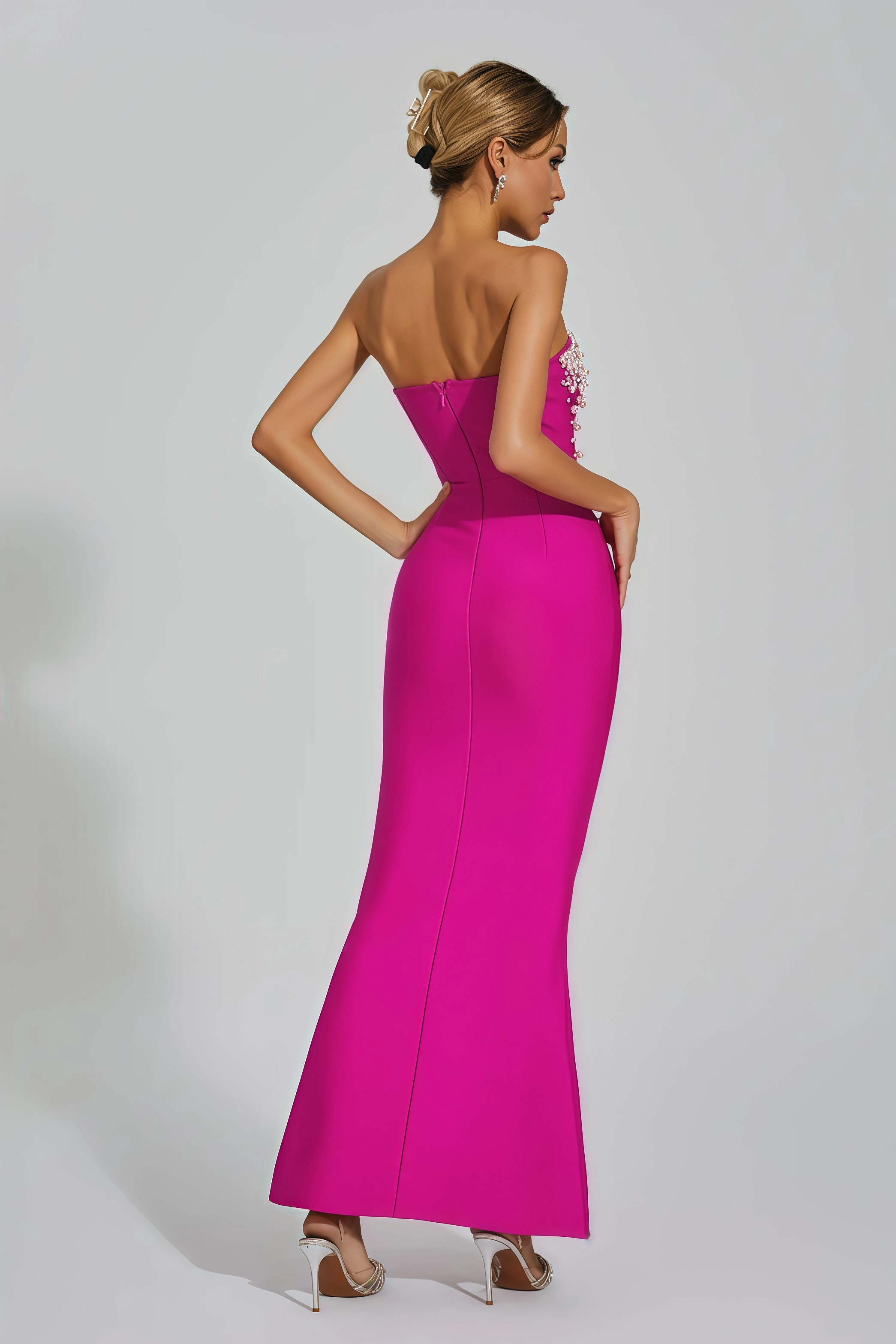 Romia Beaded Bandage Maxi Dress