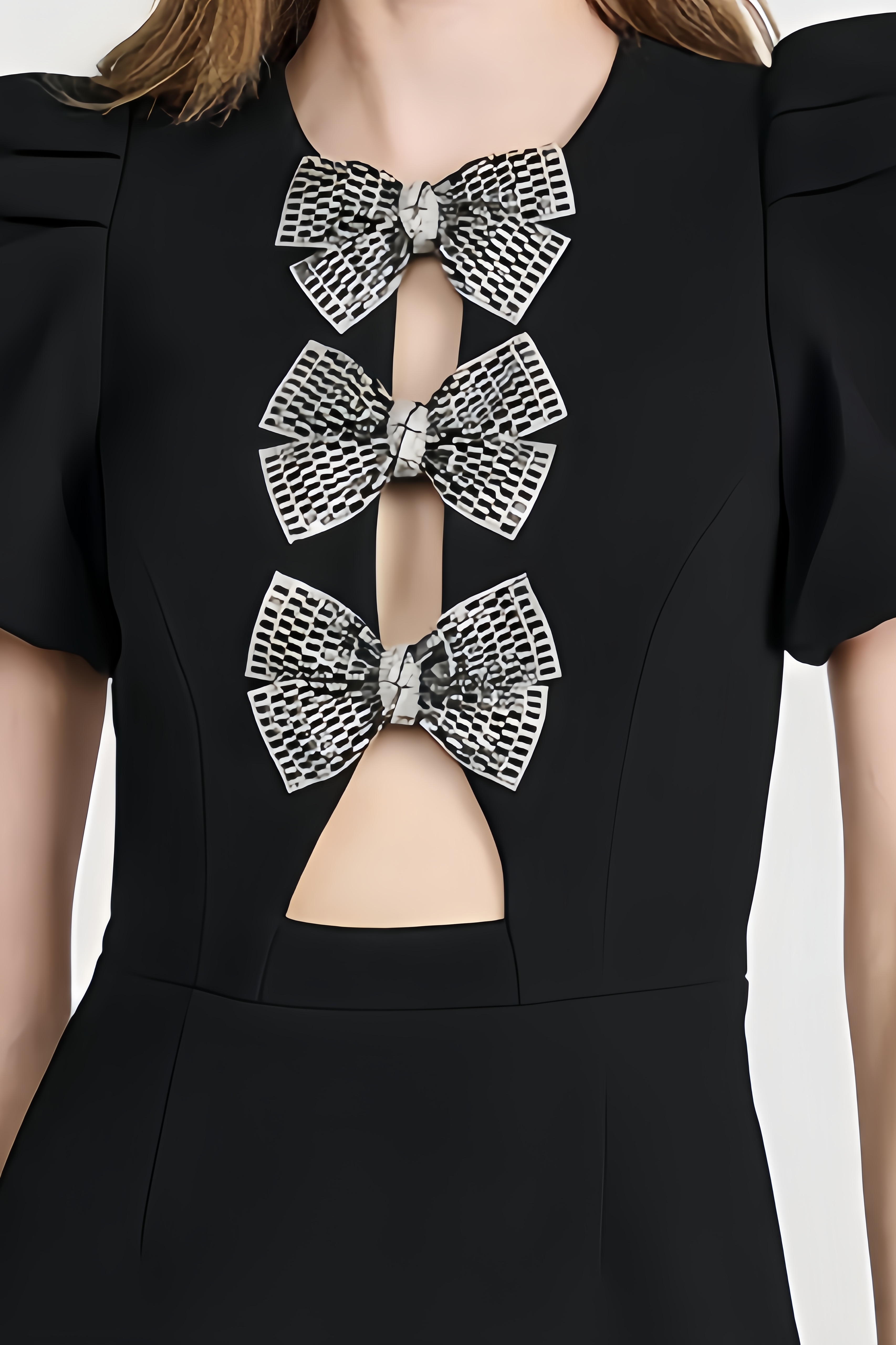 Carina Bow Cutout Bandage Mini Dress