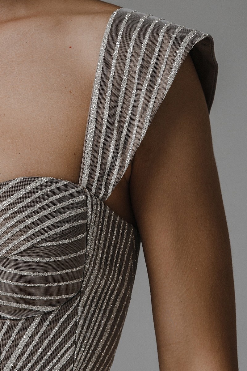 Juno Backless Split Maxi Dress-Grey