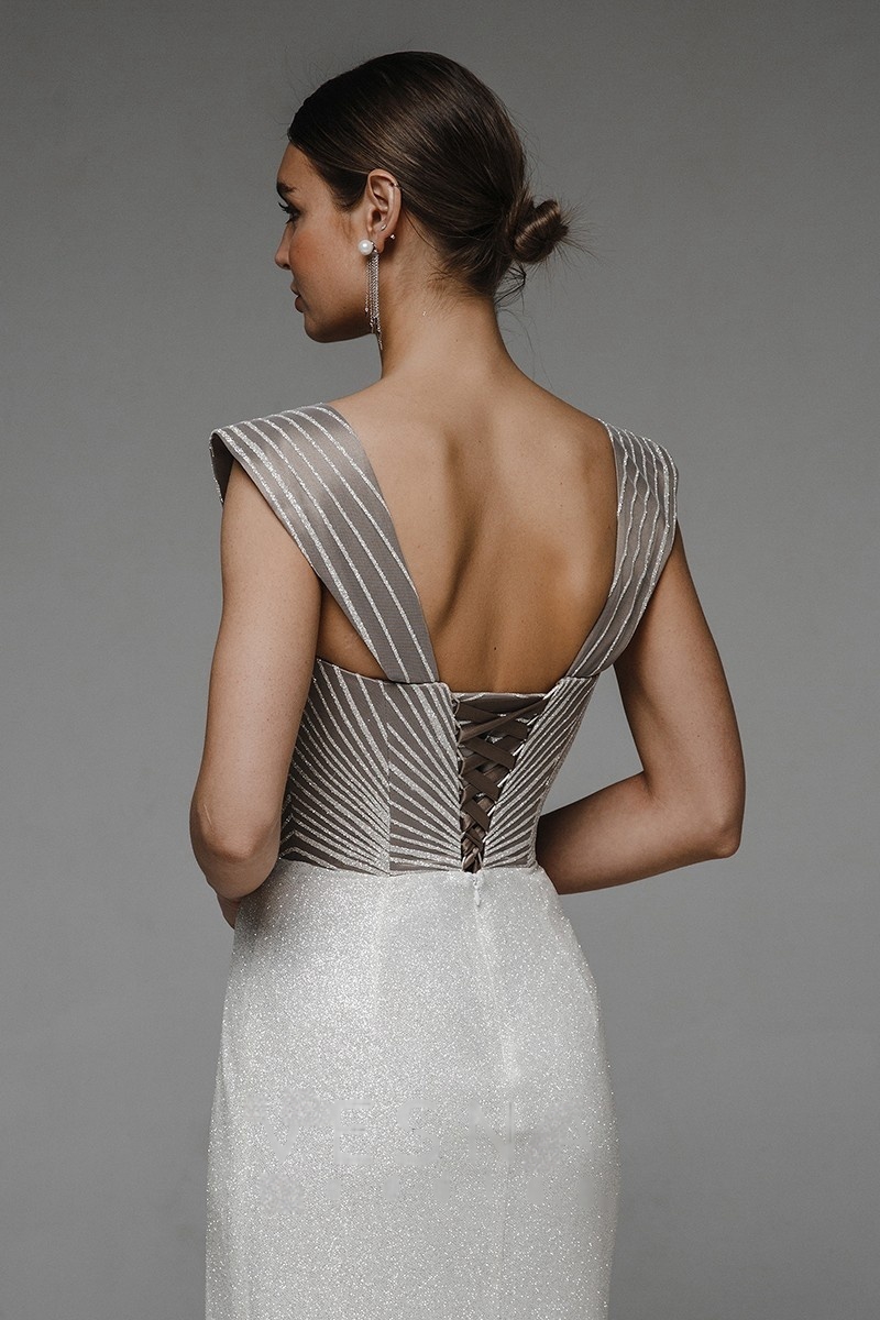 Juno Backless Split Maxi Dress-Grey