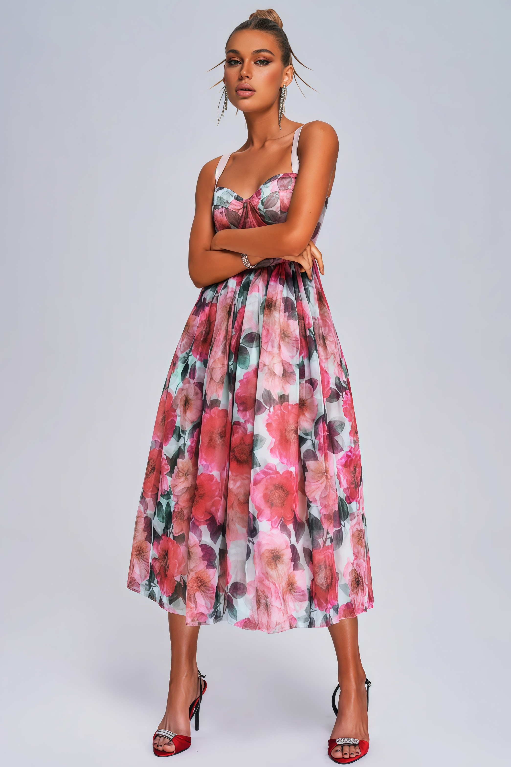 Talia Floral Midi Dress