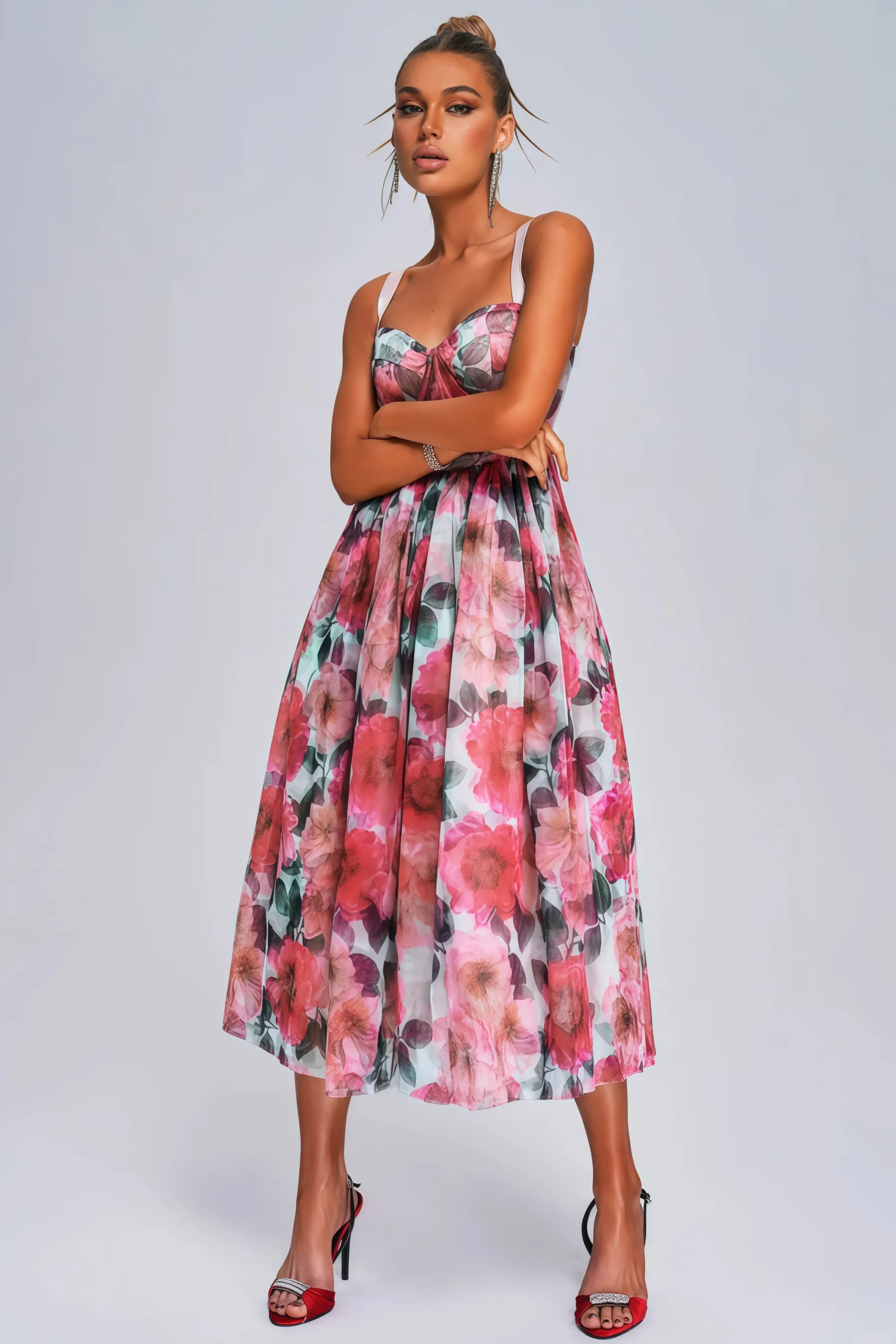 Talia Floral Midi Dress