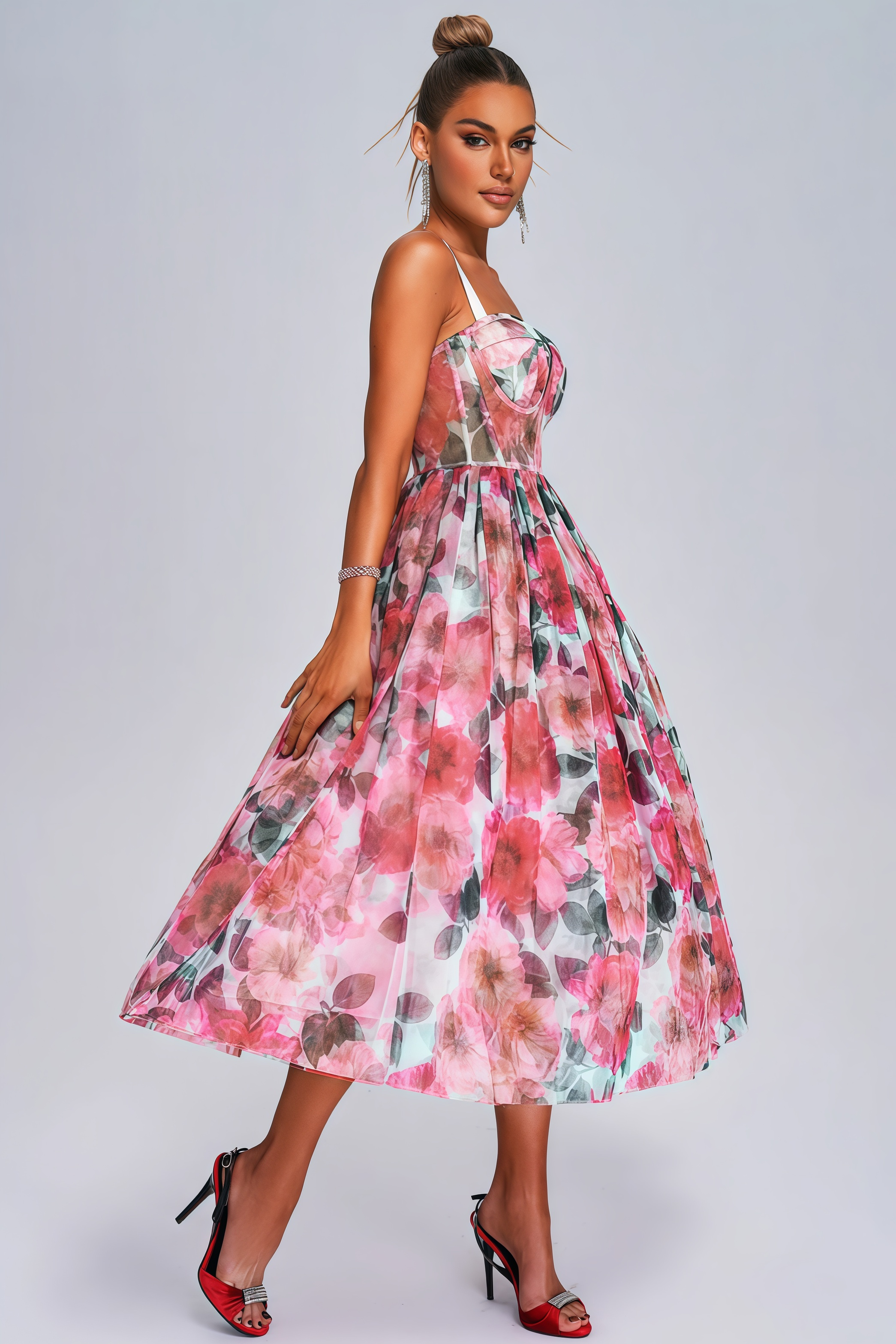 Talia Floral Midi Dress