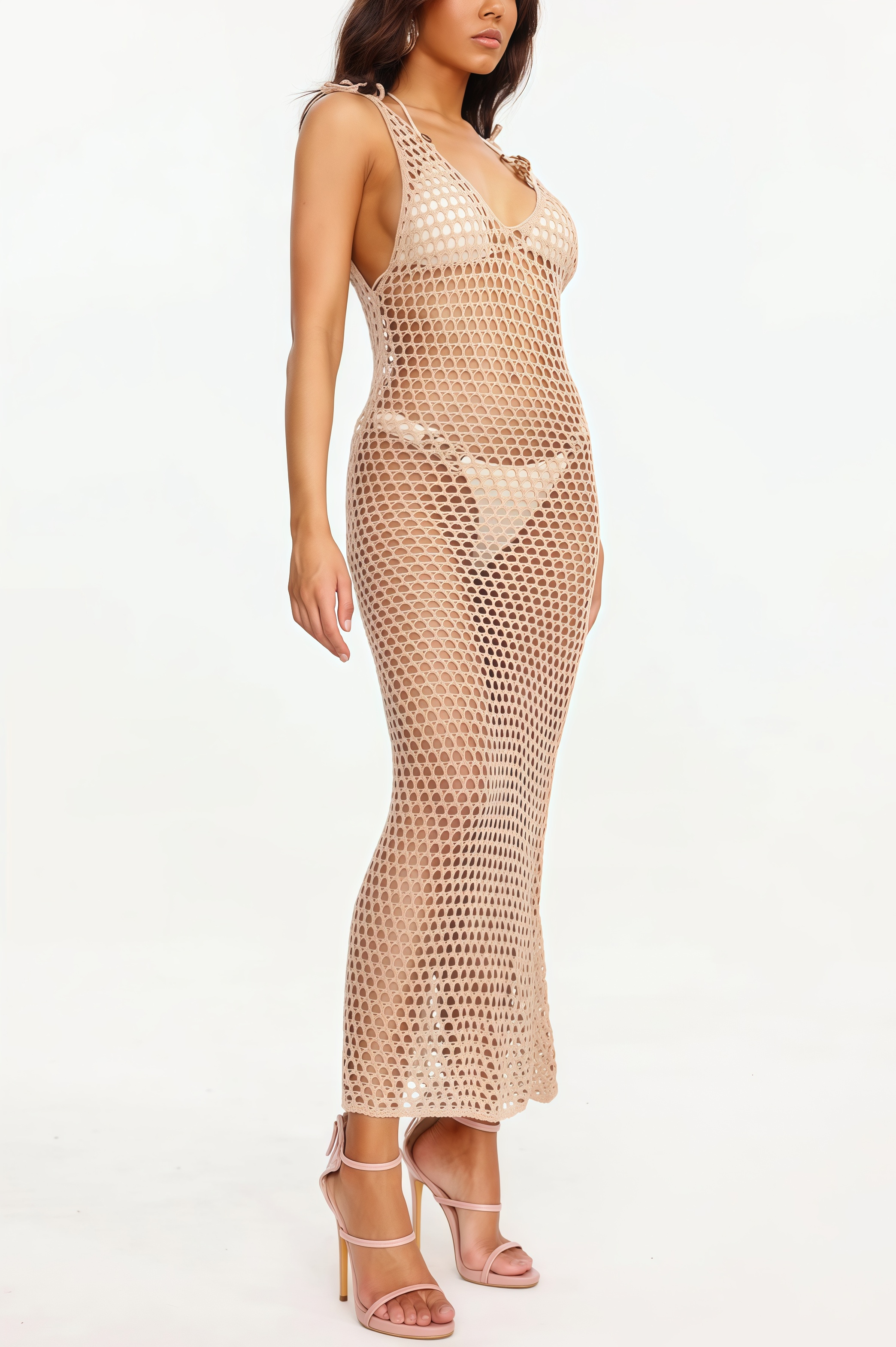 Kora Strappy Knitted Maxi Dress