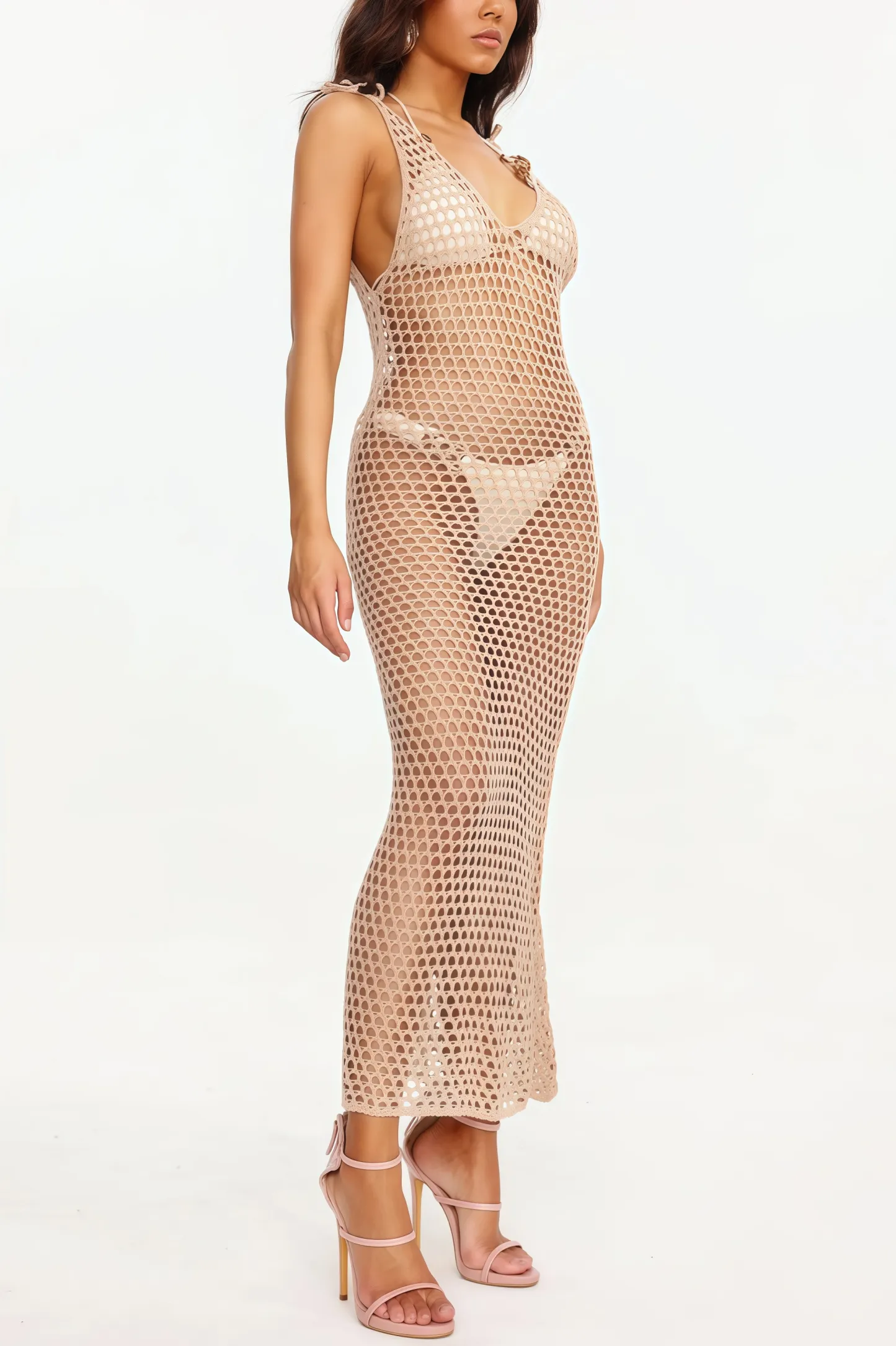 Kora Strappy Knitted Maxi Dress