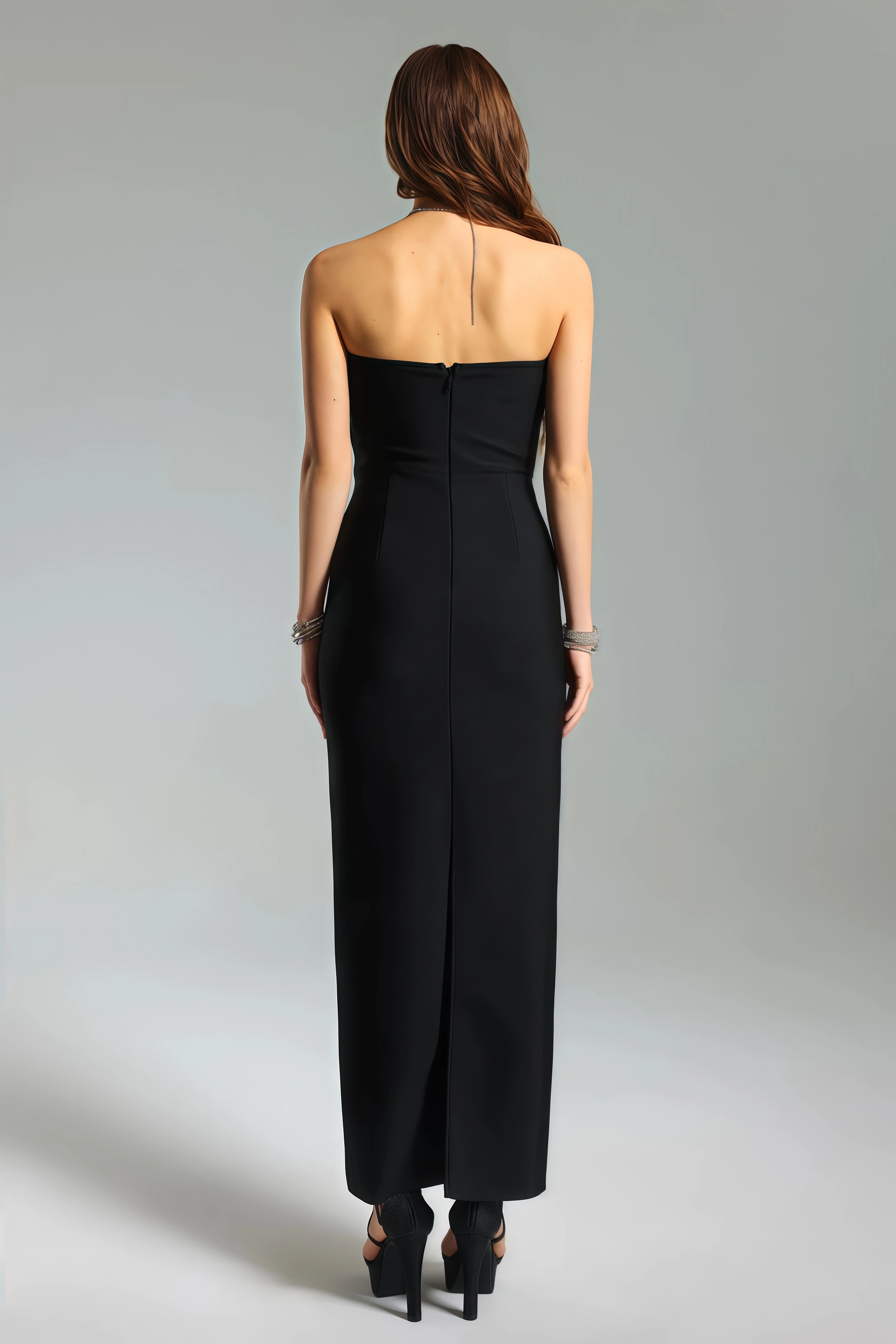 Eka Diamond Strapless Maxi Dress