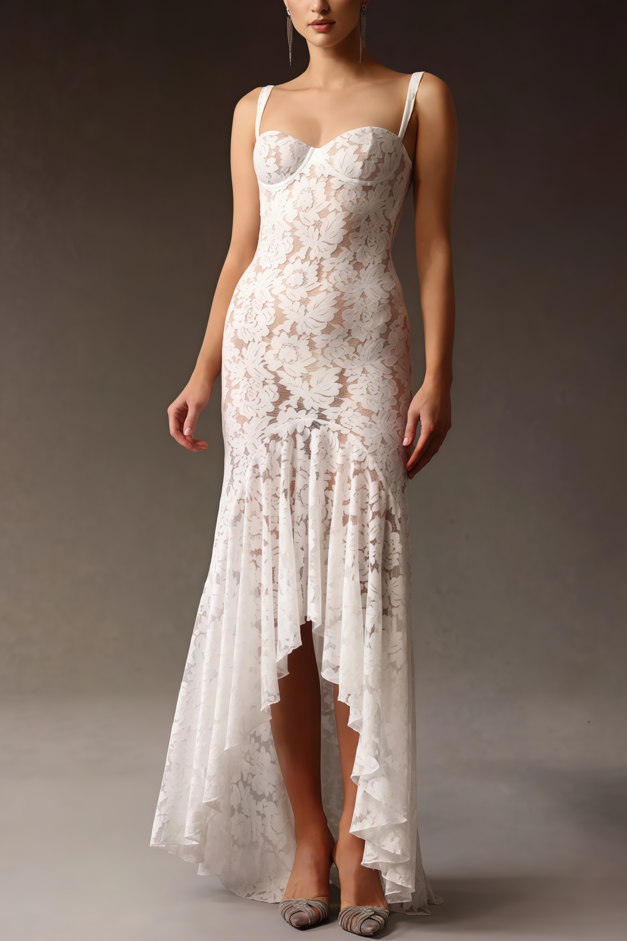 Carolh Sleeveless Lace Maxi Dress